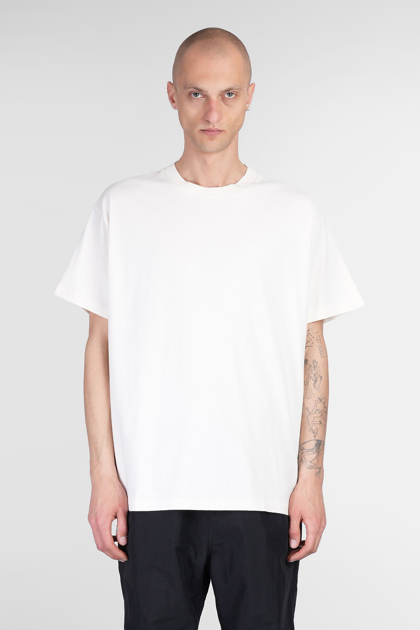 T-shirt In Beige Cotton