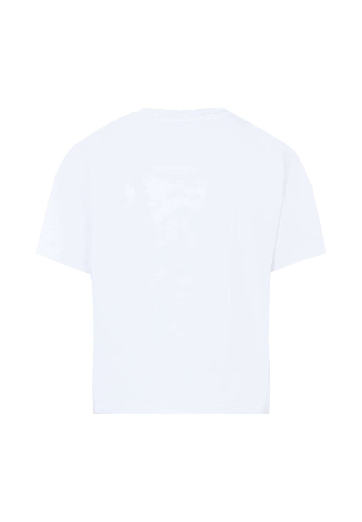 Richmond White T-shirt For Boy With Black Logo In White