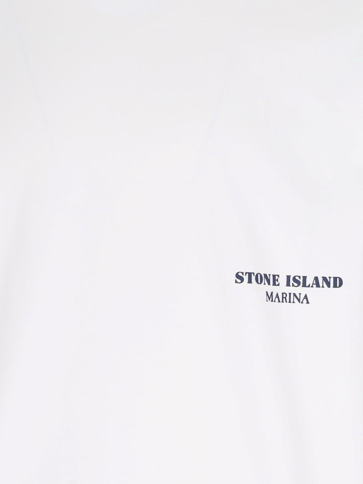 Shop Stone Island Marina Crew Neck Sweatshirt