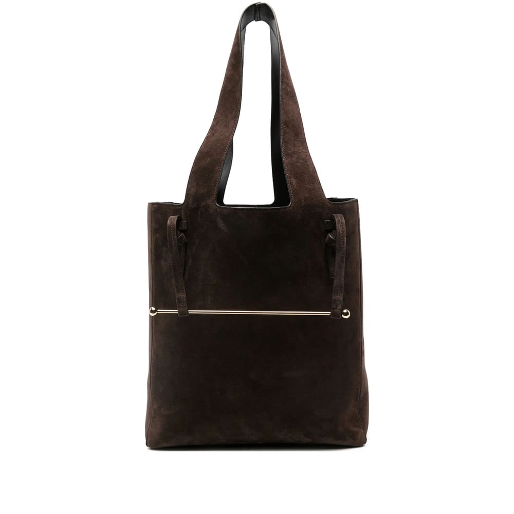 Strathberry Suede Shoulder Bag In Brown