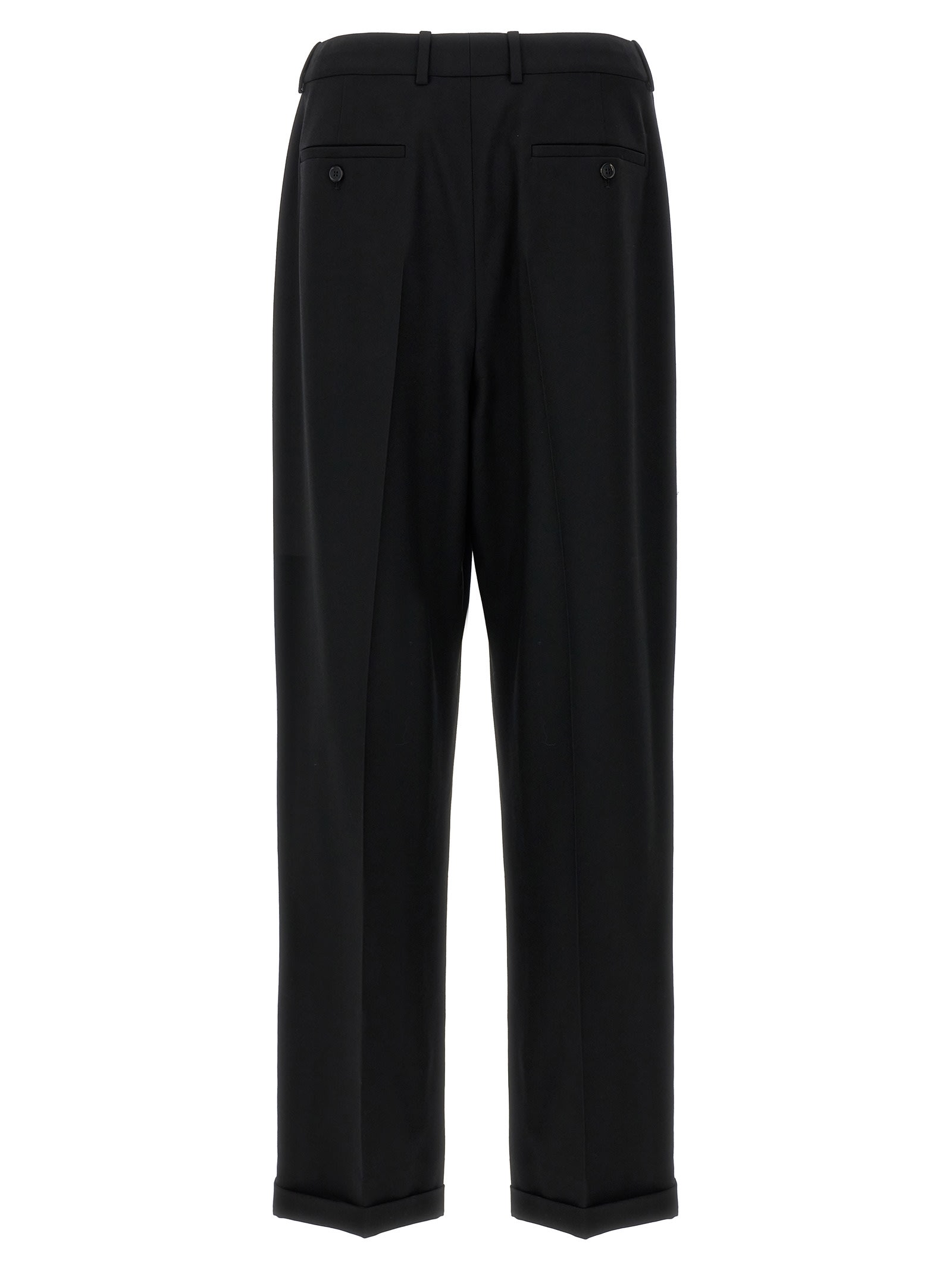 Shop Saint Laurent 90s Pants In Black