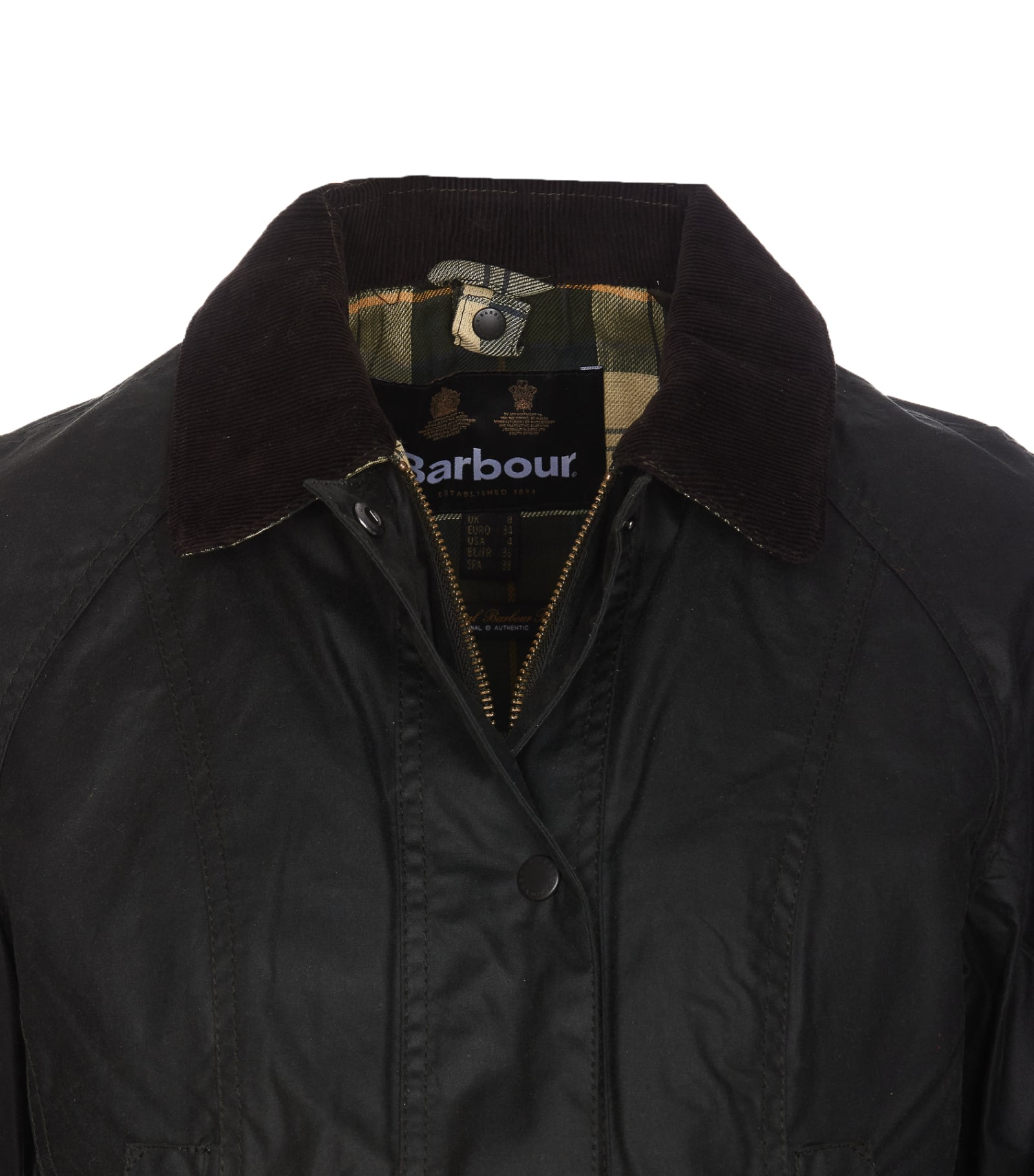 Shop Barbour Beadnell Wax Jacket In Green