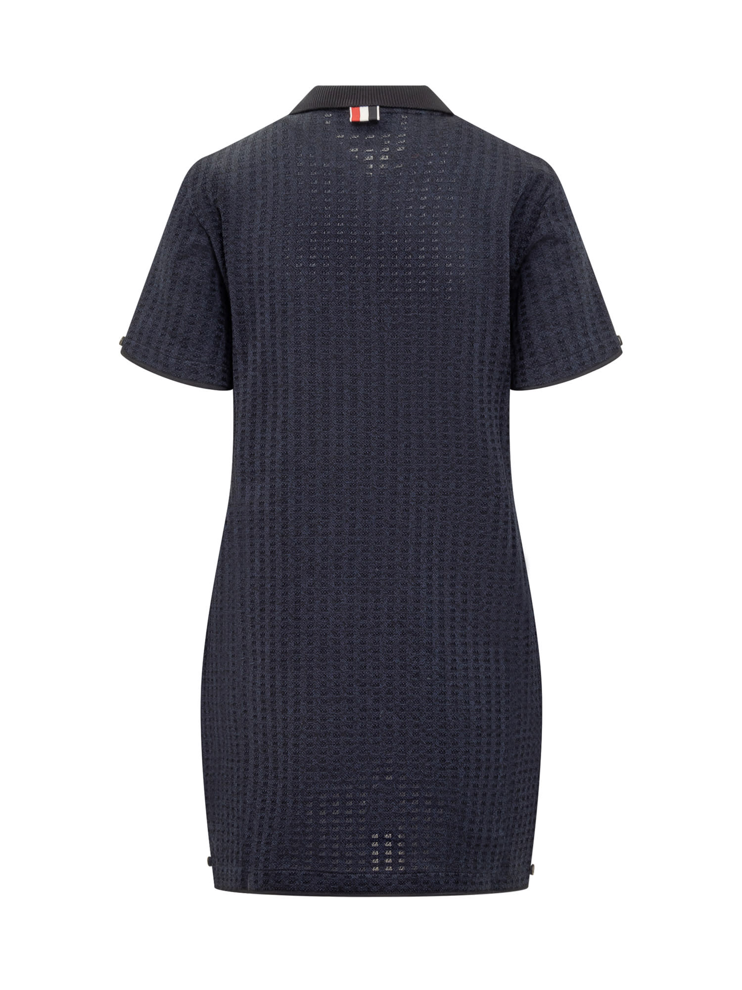 Shop Thom Browne Polo Style Dress In Navy