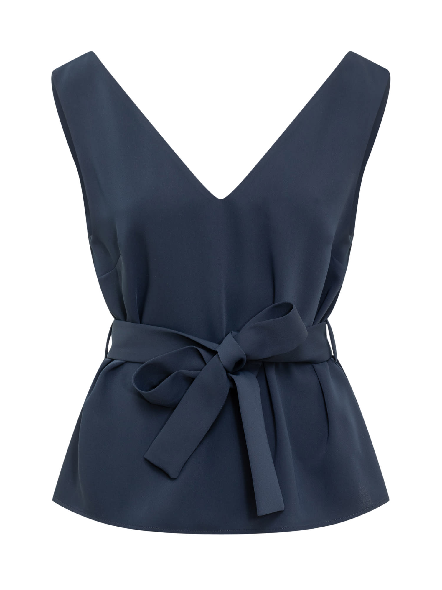 P.a.r.o.s.h Sleeveless Belted Top In Blu