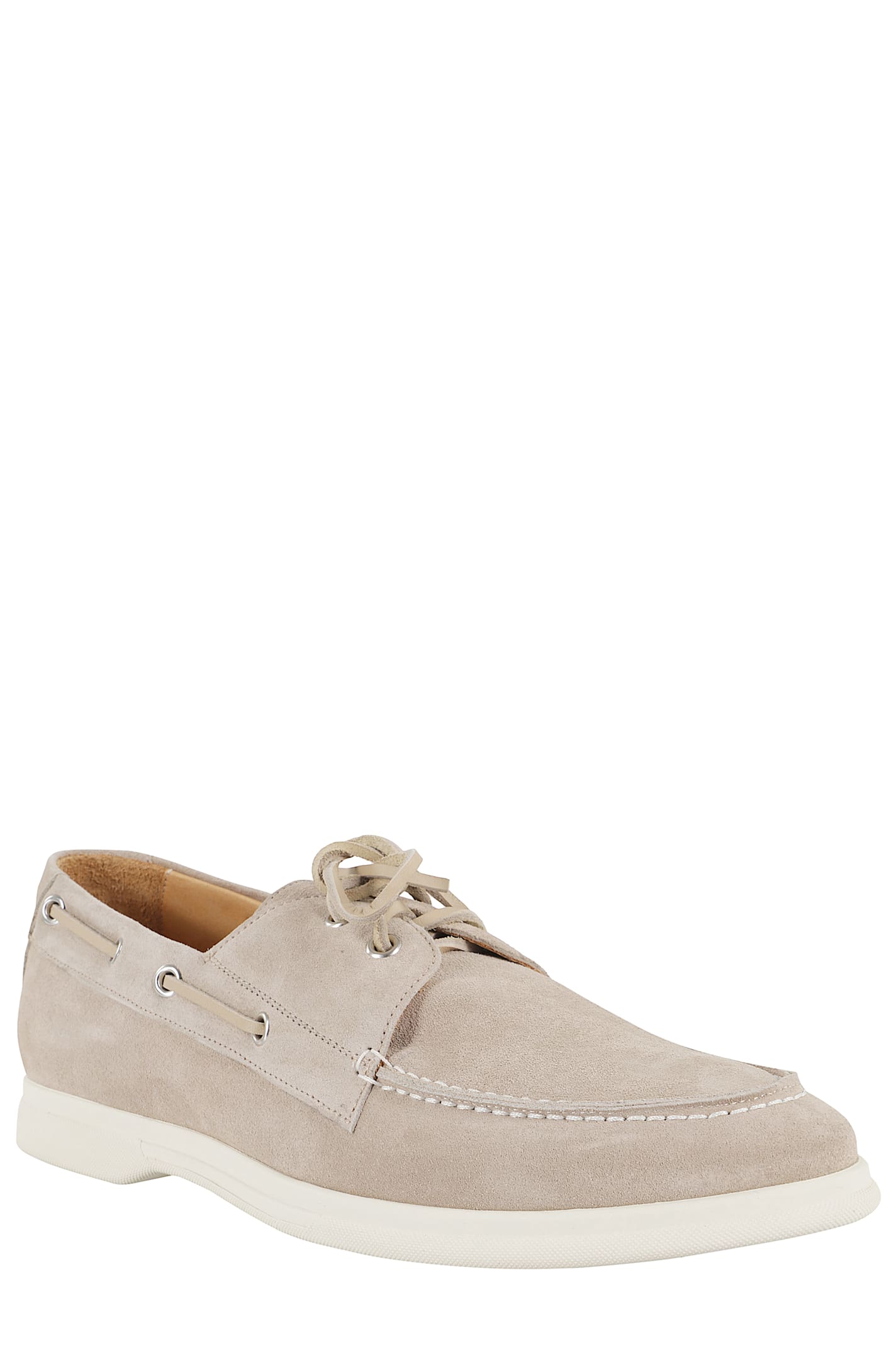 Tagliatore Scarpa Da Barca Suede In Gesso