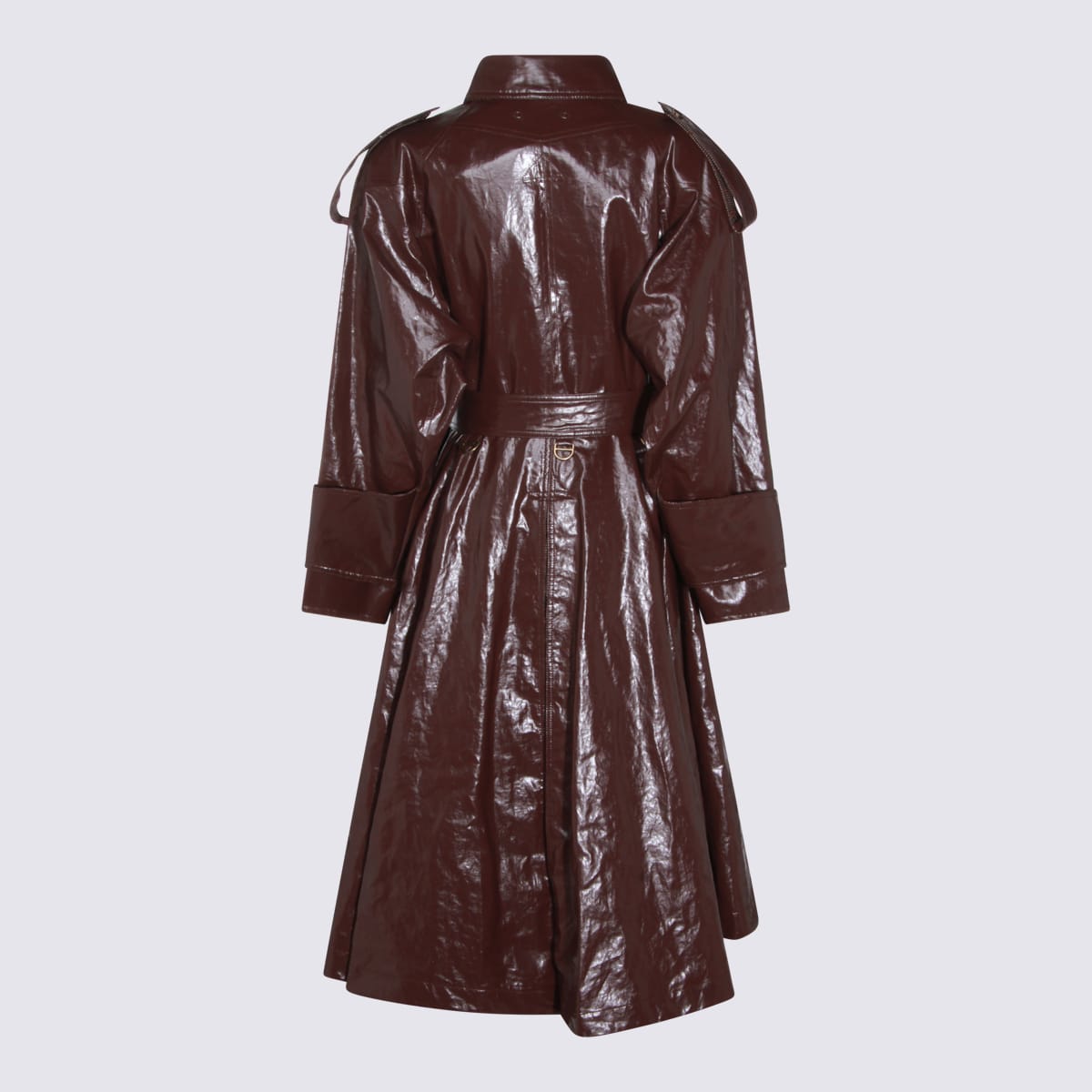 Chloé Stylish Lightweight Outerwear Belted In Burgundy