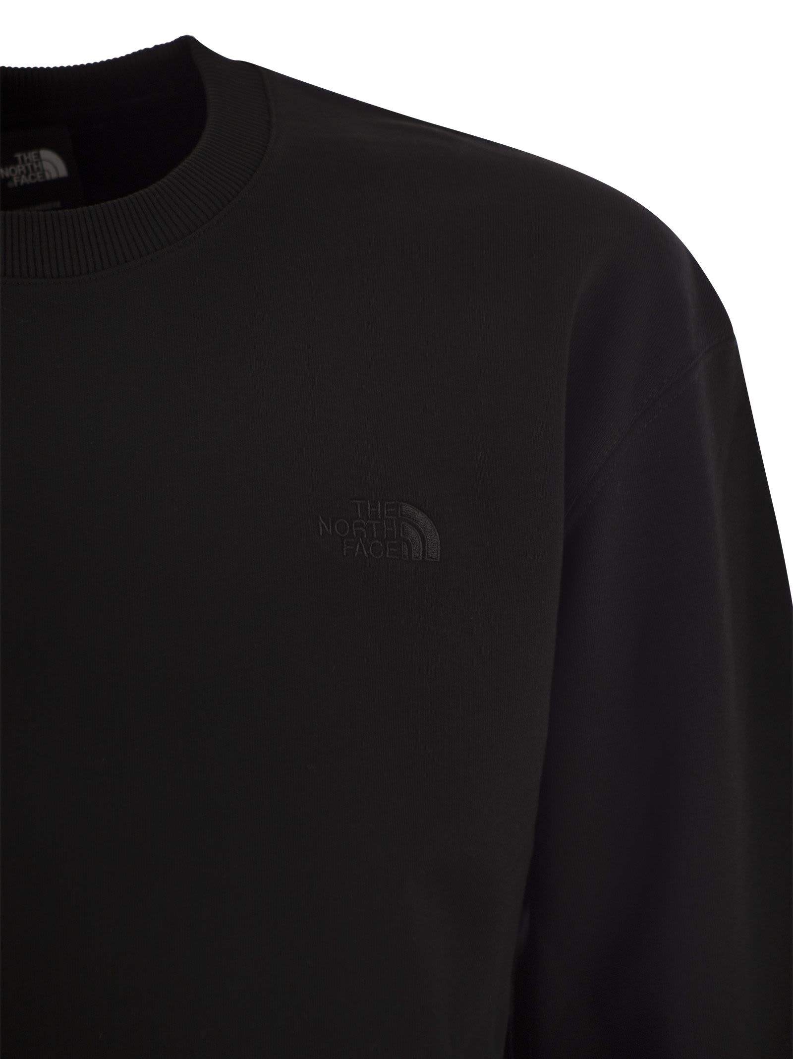 Shop The North Face Street Explorer - Cotton Crew-neck Sweatshirt In Black