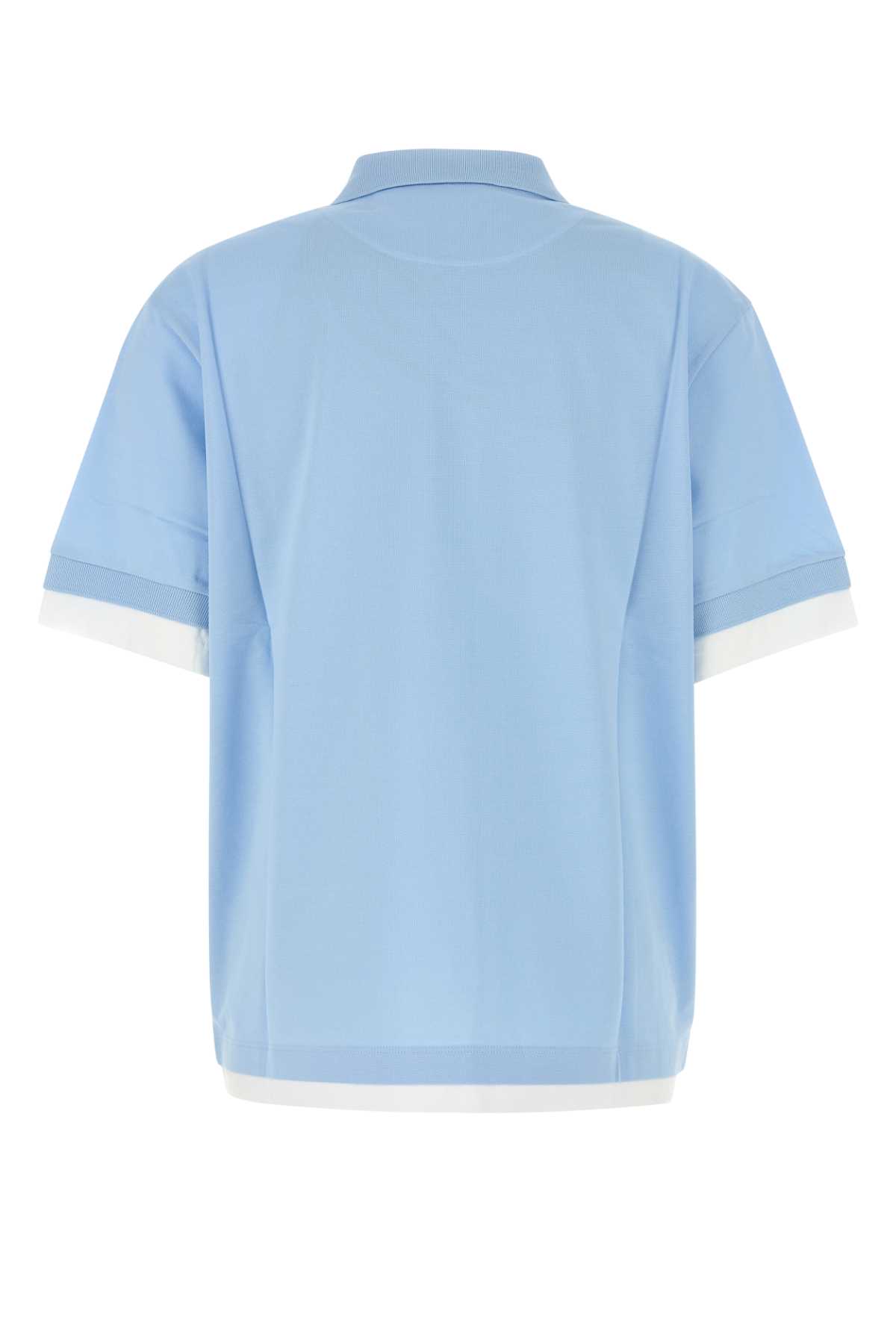 Prada Piquet Polo Shirt With Ribbed Cuffs And Collar In Animal Print