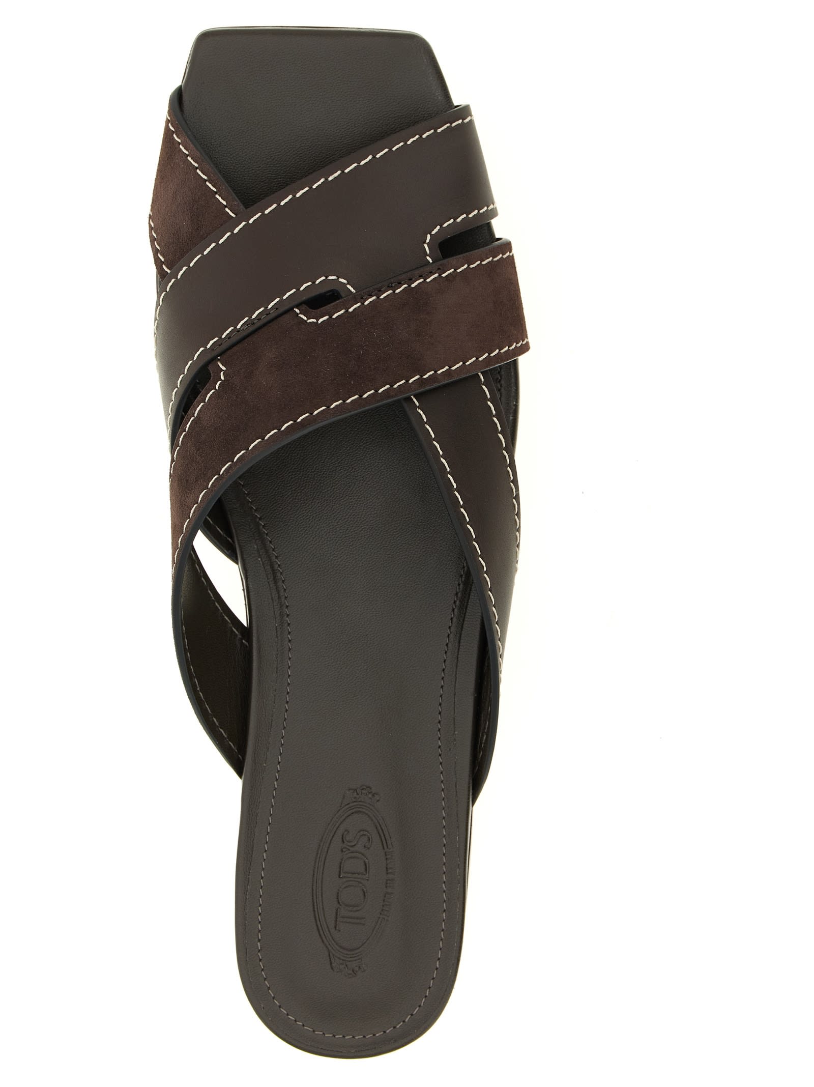 Tod's Weaved Sandals In Animal Print