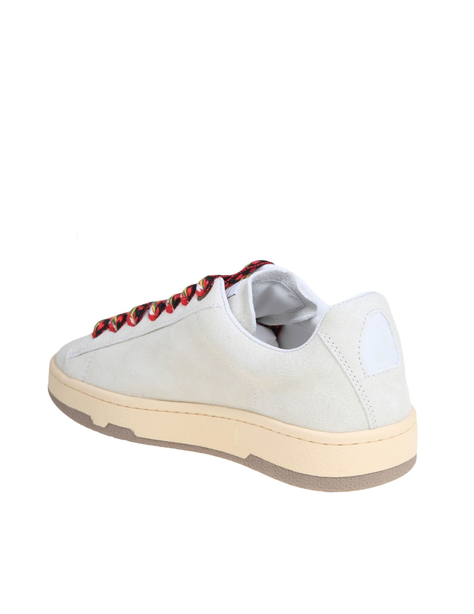 Shop Lanvin Lite Curb Sneakers In Leather Color White