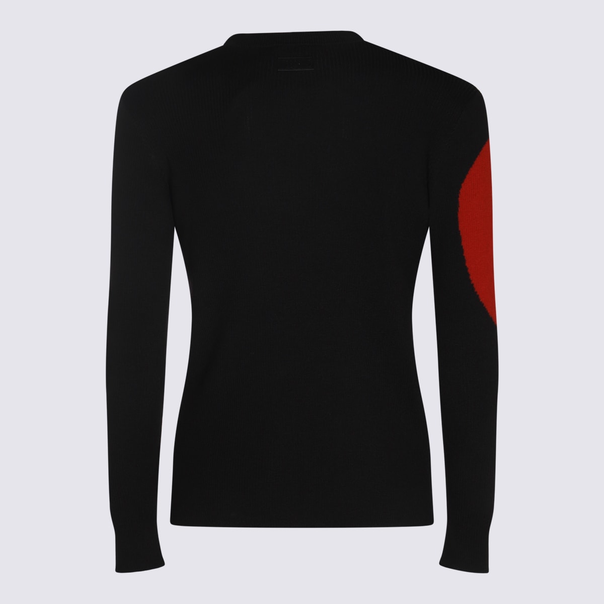 Shop Moschino Black And Red Knitwear