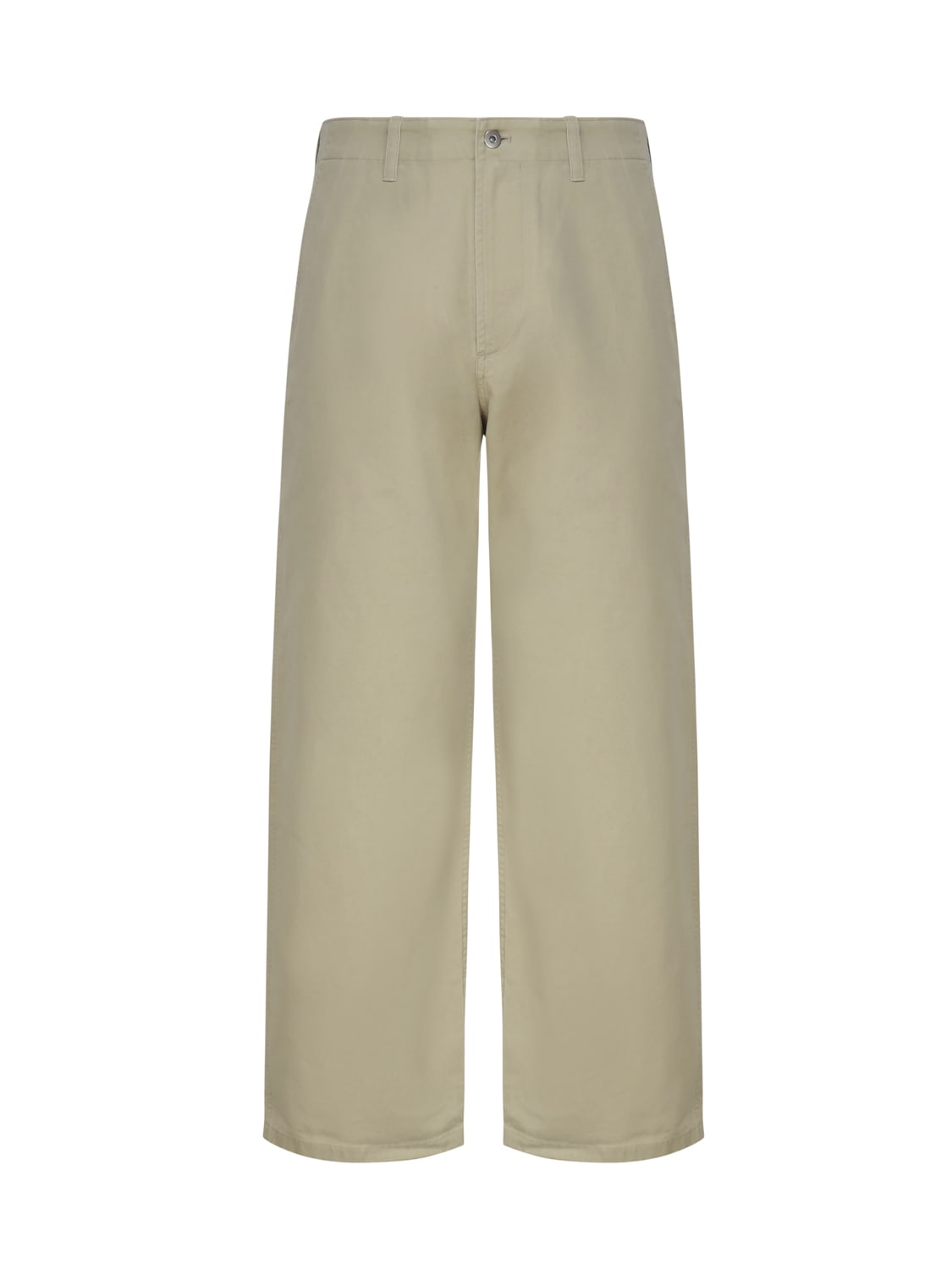 Shop Burberry Casual Trousers In Cotton In Hunter