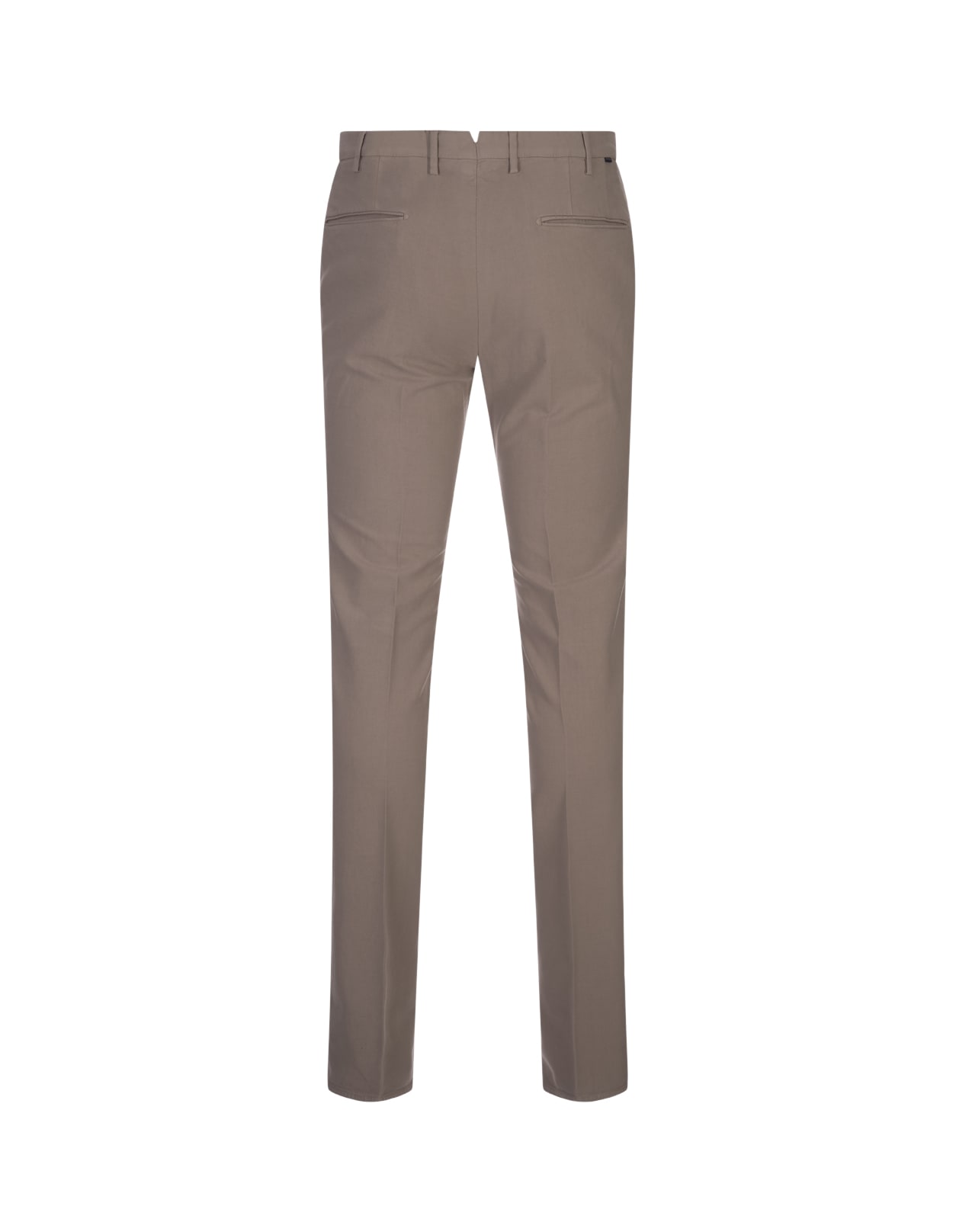 Shop Incotex Slim Fit Trousers In Taupe Certified Doeskin In Grey