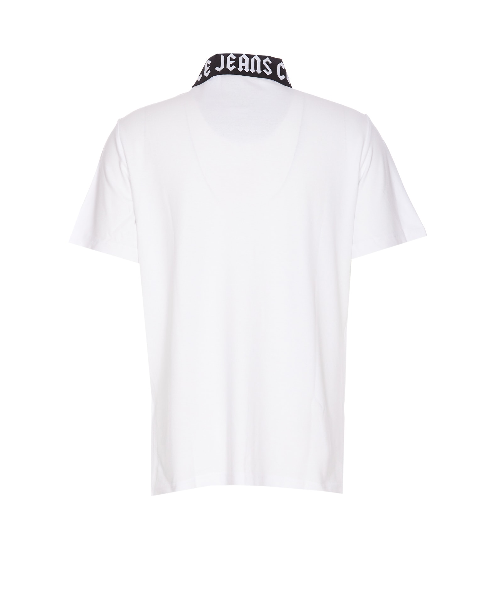 Shop Versace Jeans Couture Gothic Logo Polo In White