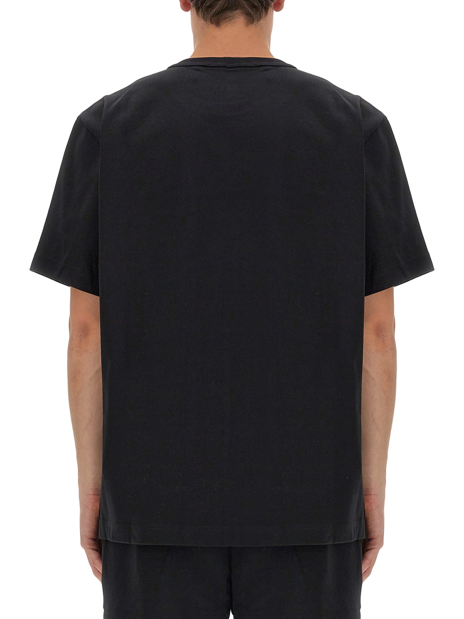 Helmut Lang T-shirt With Logo Print In Black | ModeSens