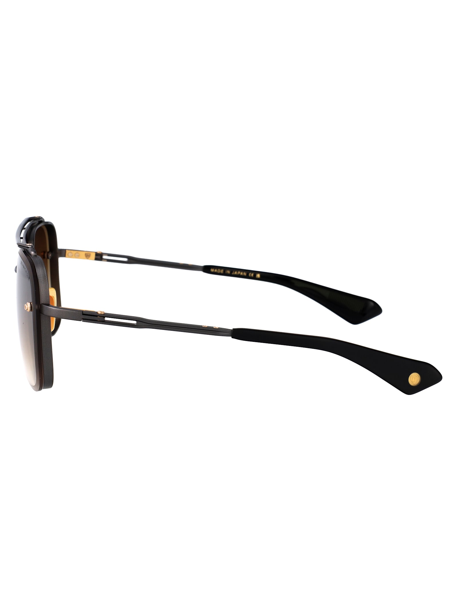 Dita Mach-six Sunglasses In Black Iron - Black Rhodium W/ Dark Brown To Clear - Ar