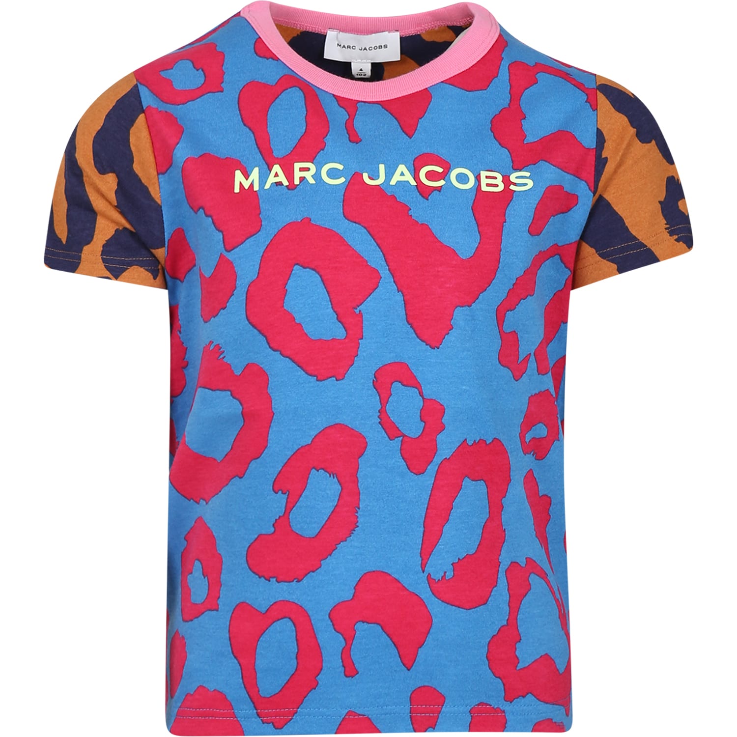 Marc Jacobs Animal Print T-shirt For Girl In Multicolor