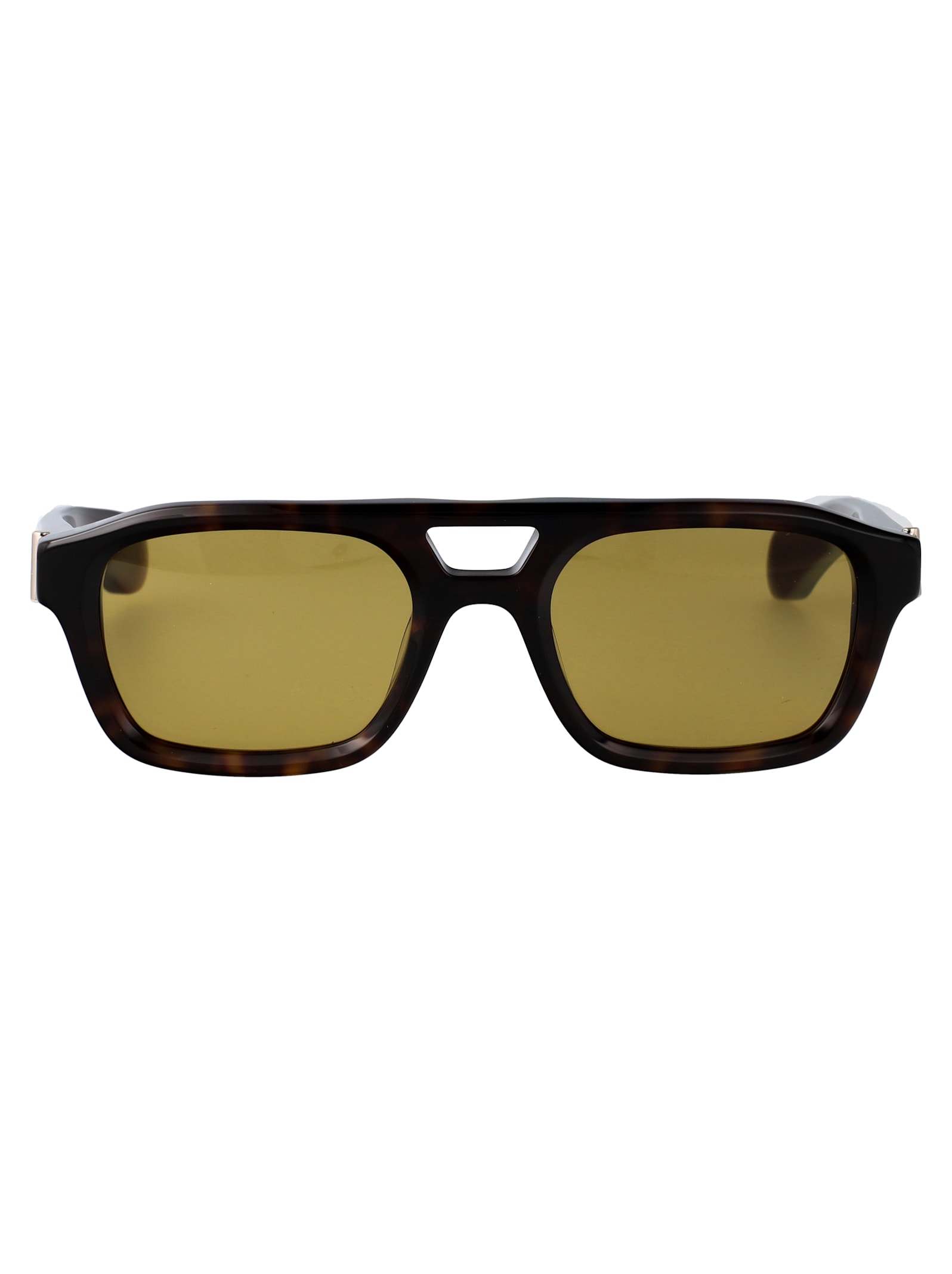 Alexander Mcqueen Havana-havana-yellow Recycled Acetate Sunglasses