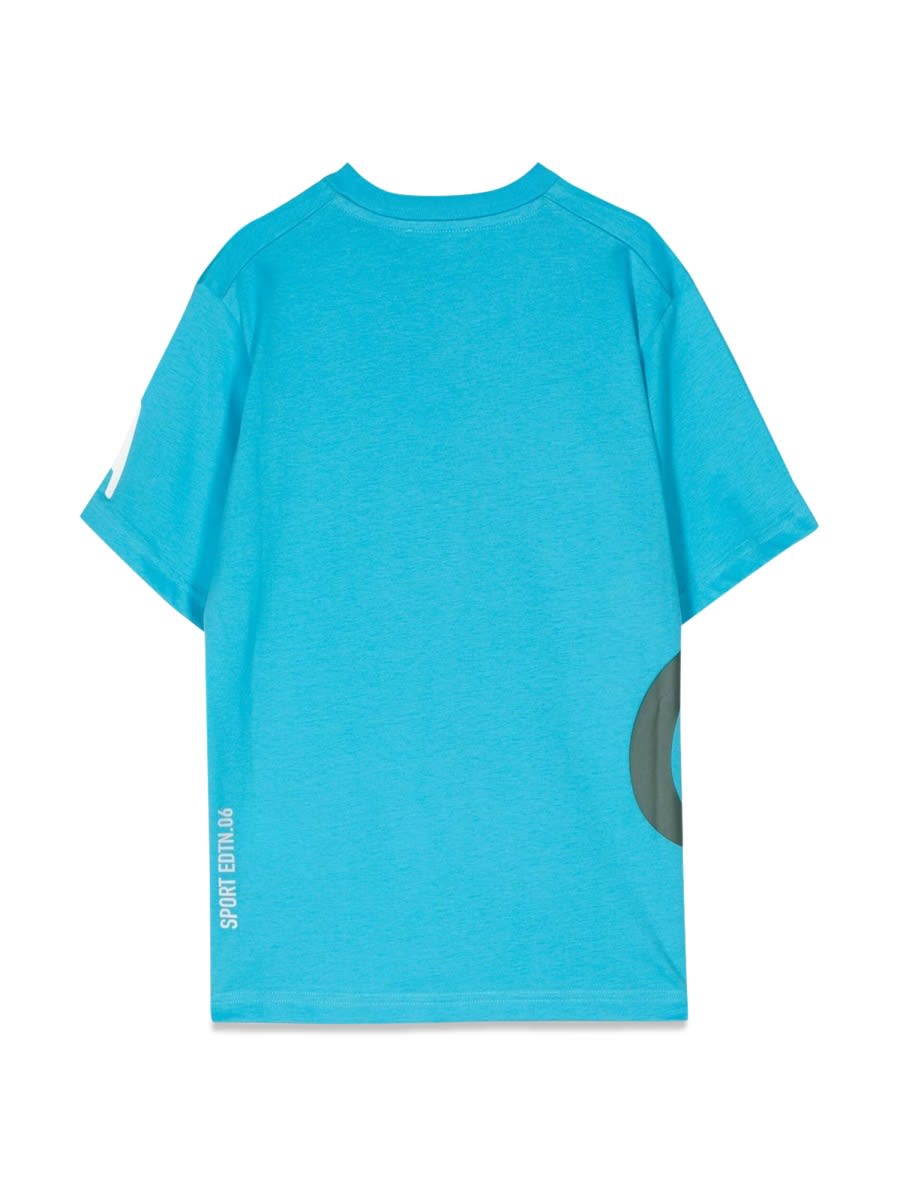 Dsquared2 Kids Letter Printed Drop Shoulder T-shirt In Azure