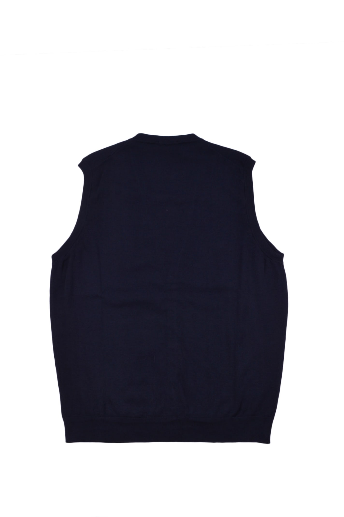 Shop Drumohr Cotton Vest In Blue