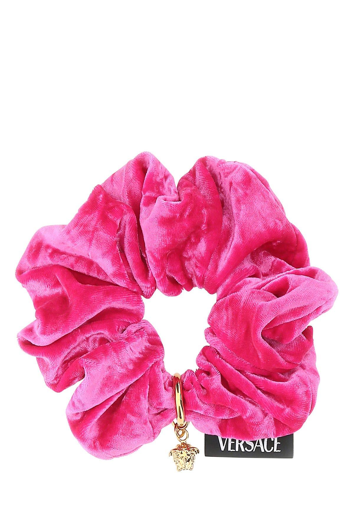 VERSACE FUCHSIA CHENILLE SCRUNCHIE