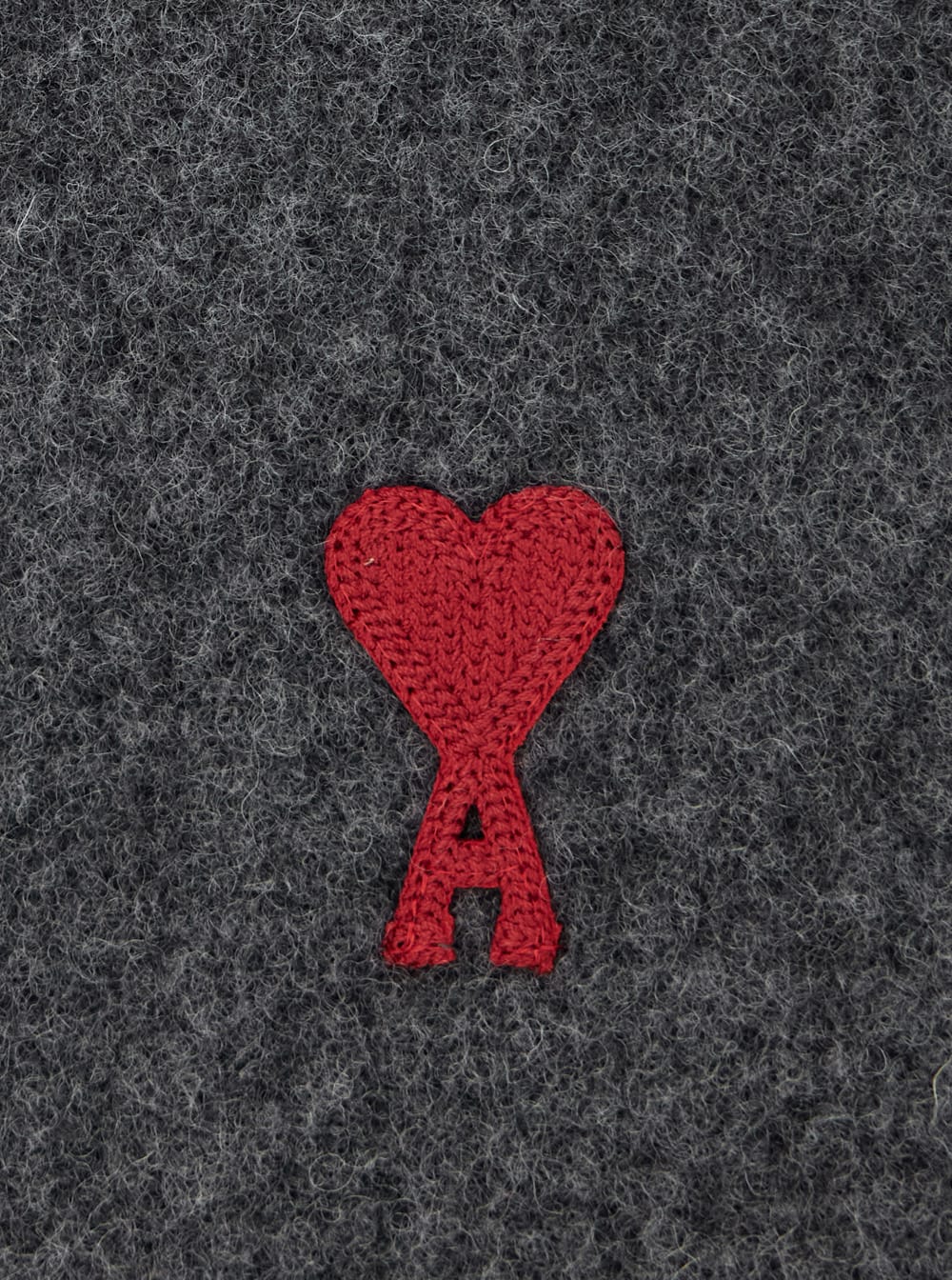 Ami Alexandre Mattiussi Ami Paris Women Red Ami De Coeur Scarf In Black