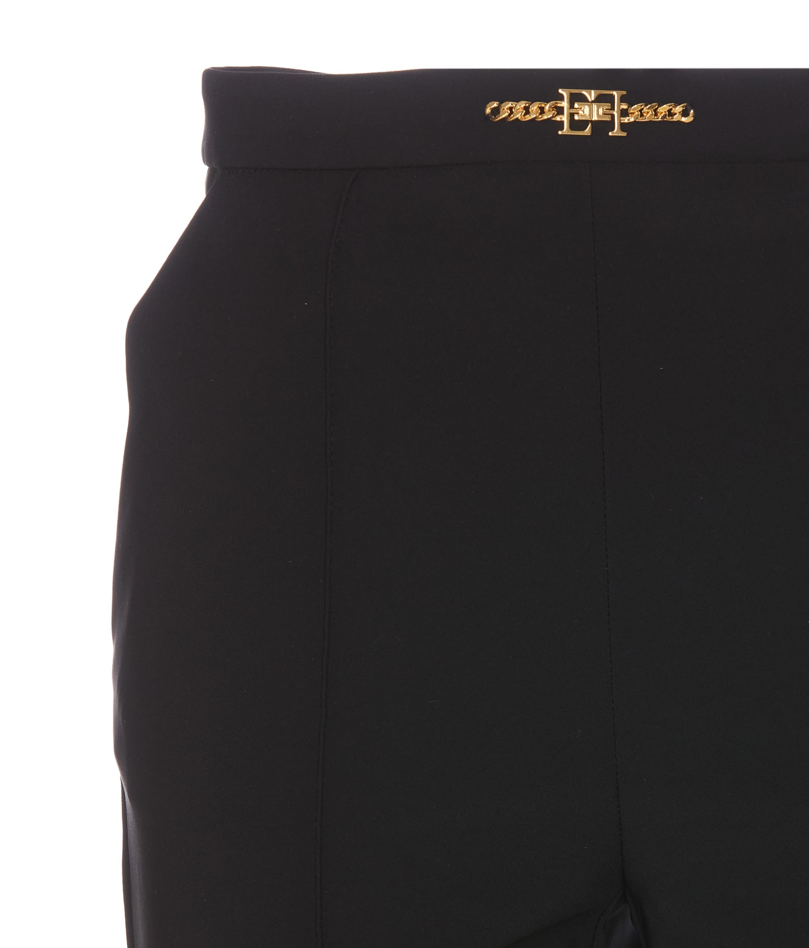 Shop Elisabetta Franchi Pants In Black