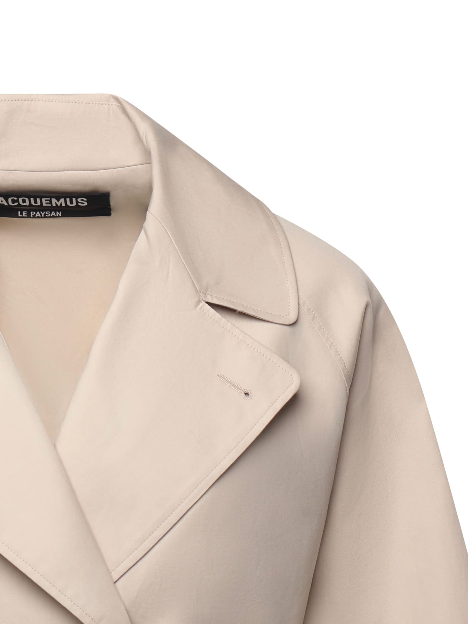 Jacquemus Le Trench Trapezi Cotton Gabardine Trench Coat In Brown