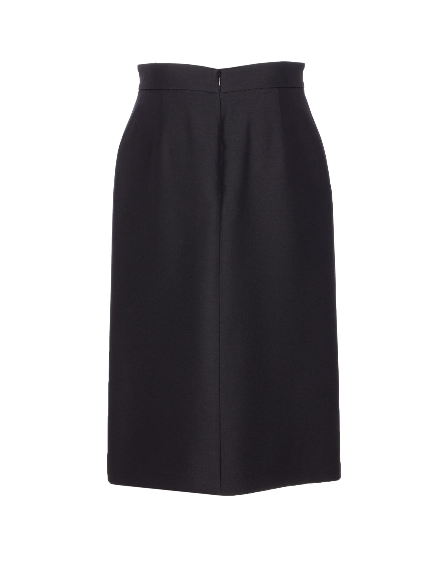 Valentino Garavani Women Skirt With Leather Details In Black