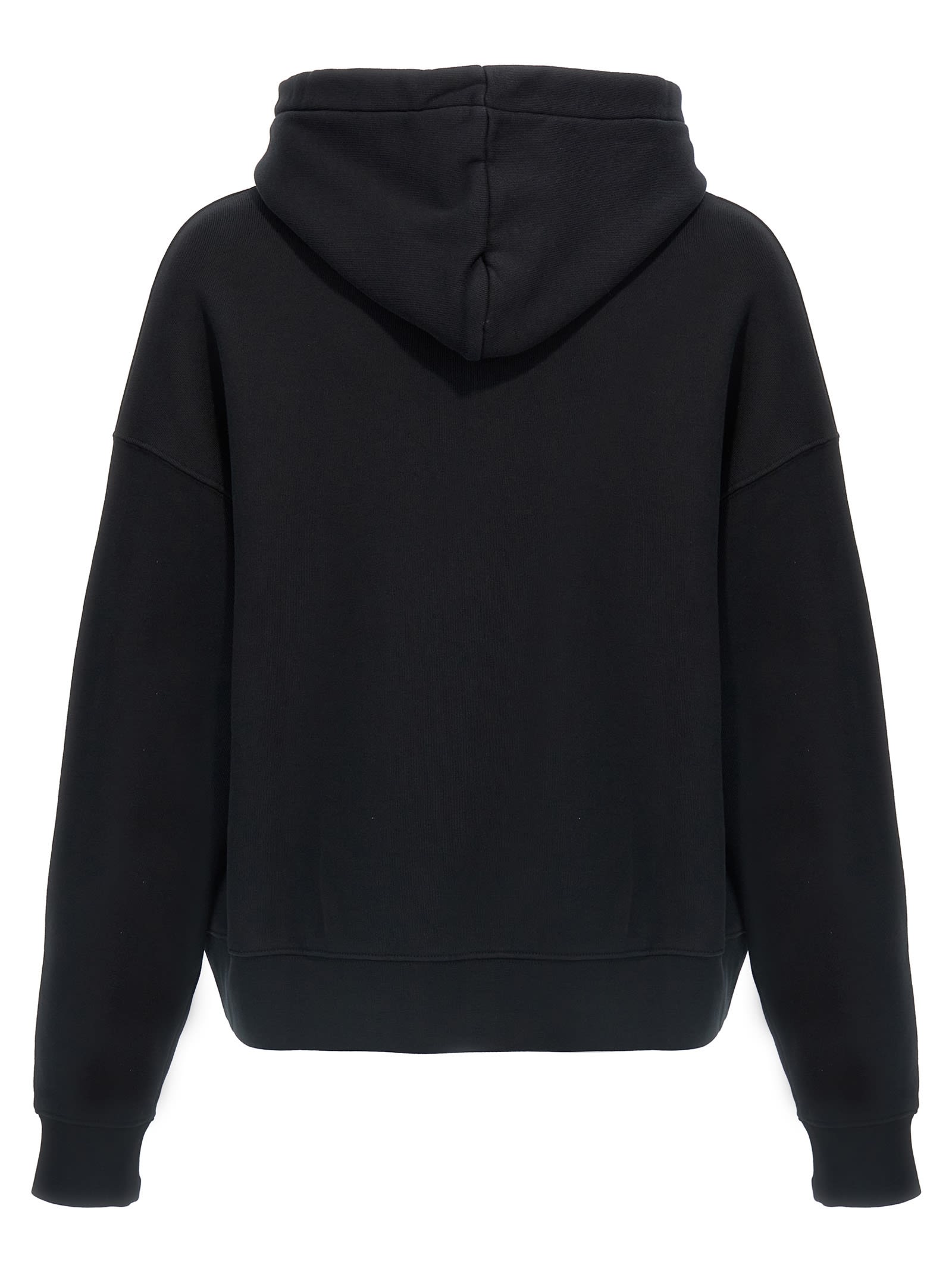 Shop Palm Angels College Hoodie In Black Dark Red