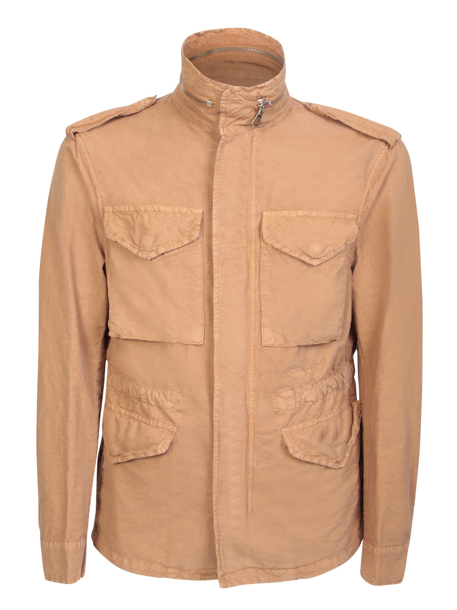 Original Vintage Style Original Vintage Brown Cotton Zip Jacket
