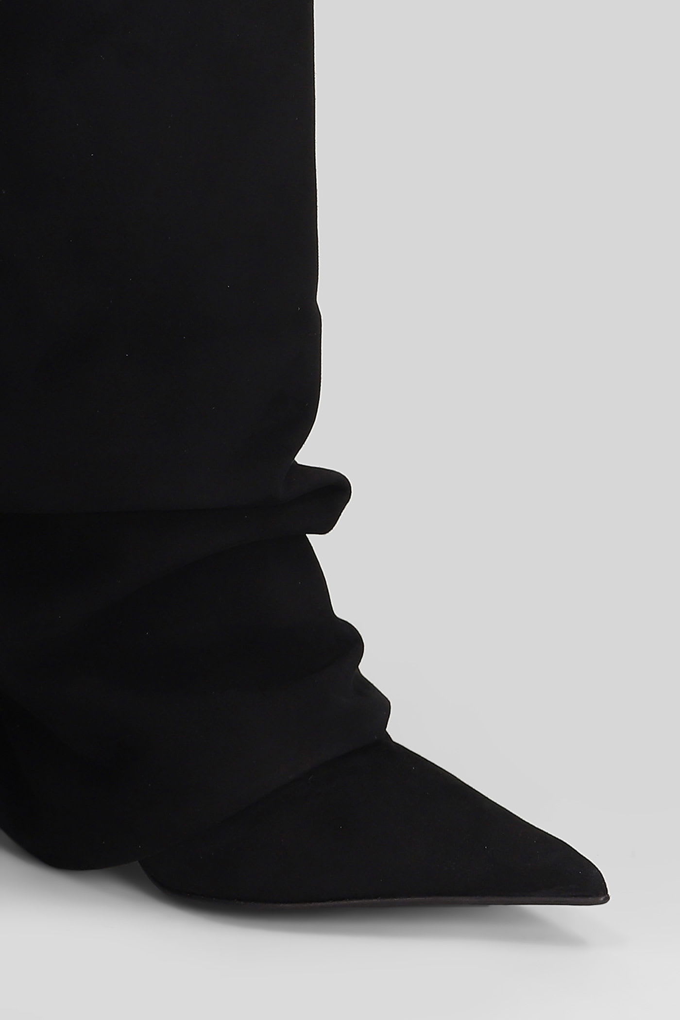 Le Silla Andy High Heels Boots In Black Suede In Black