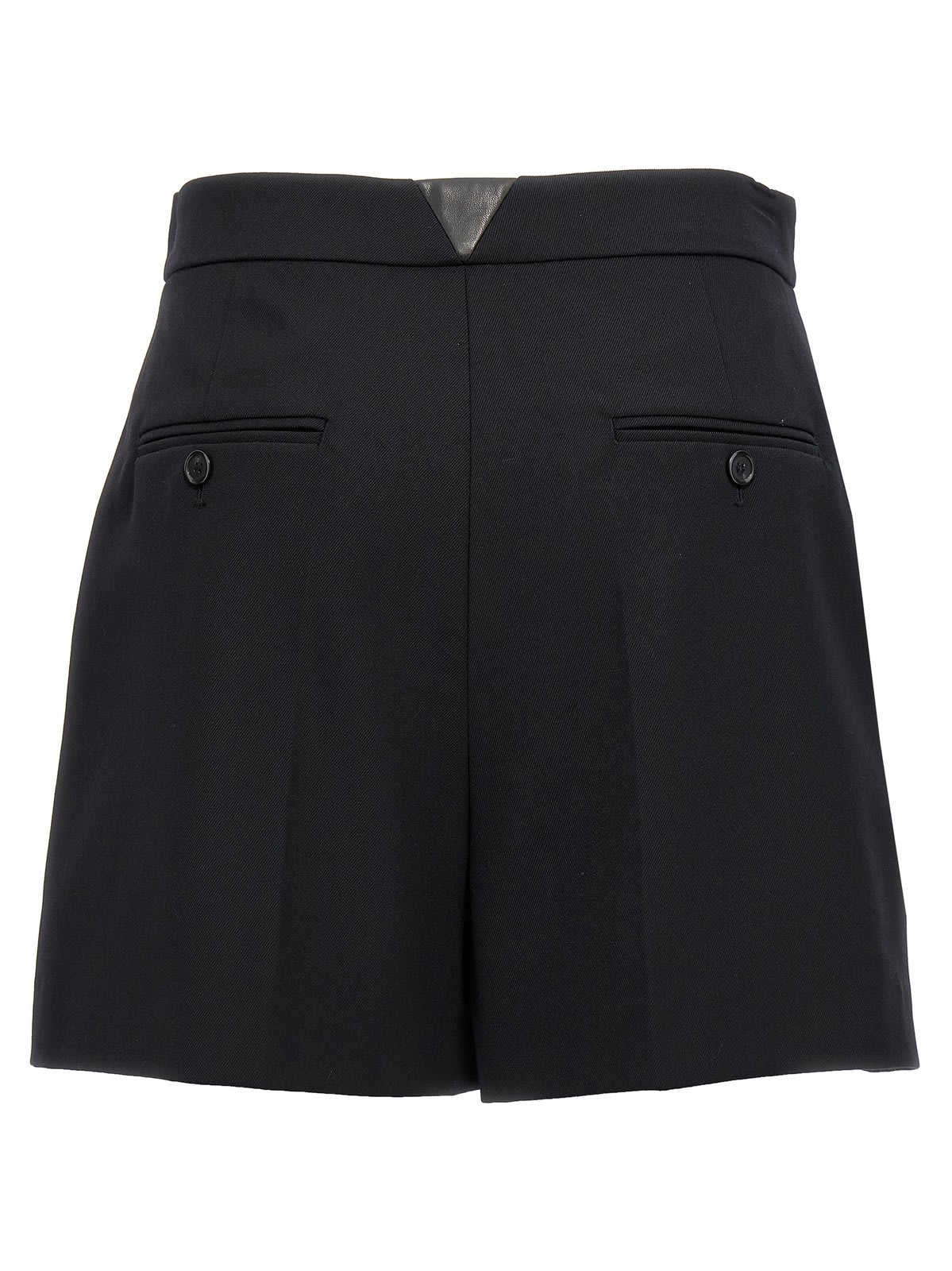 Shop Pinko Pleated Twill Shorts In Nero Limousine