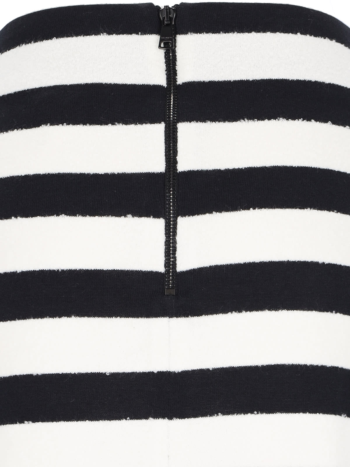 Shop Balmain Tweed Midi Skirt In Black