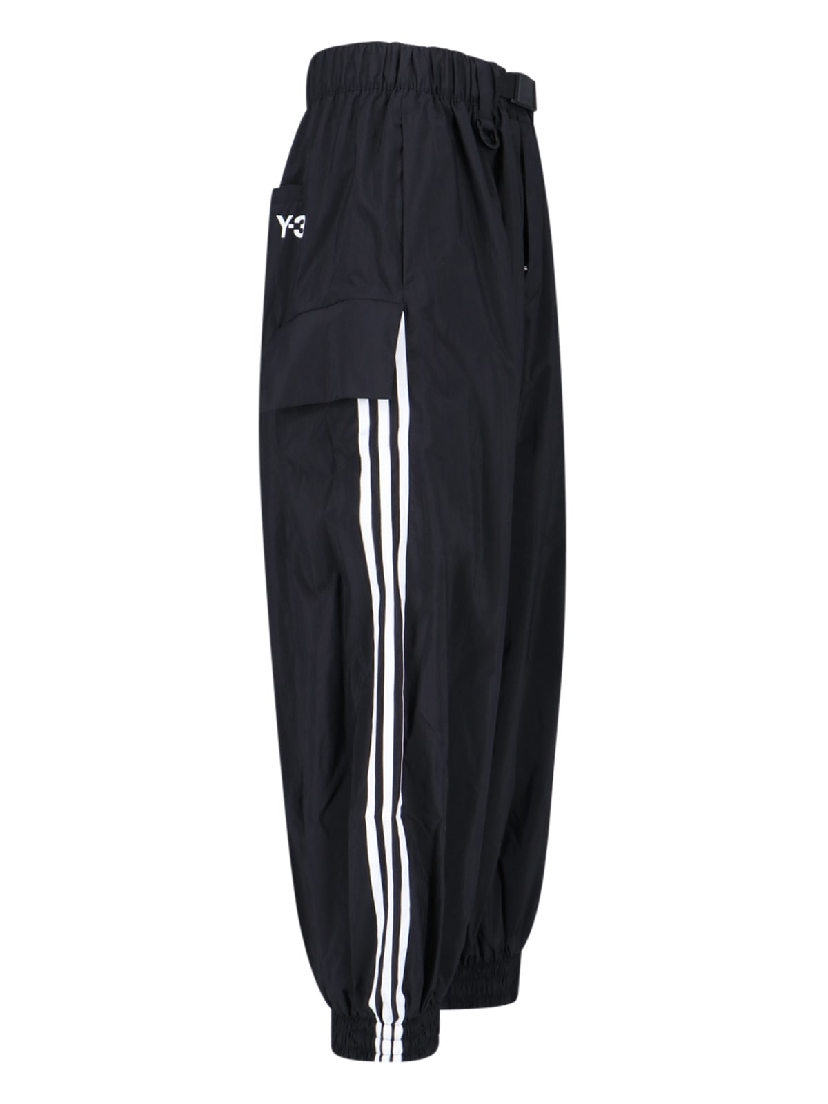 Shop Y-3 Cropped Track Pants In Black