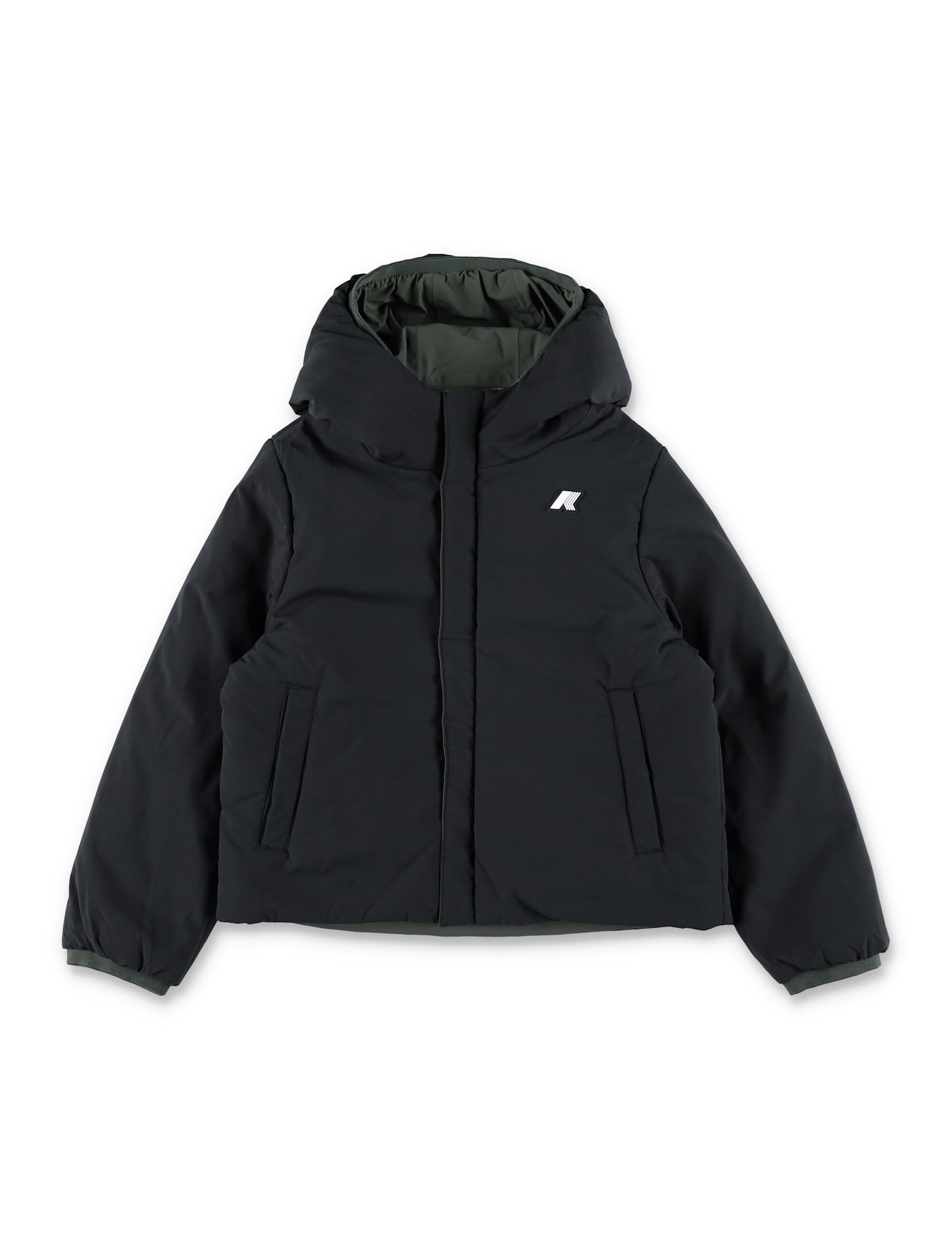 K-way Jack St Warm Reversible Jacket For Kids In Green