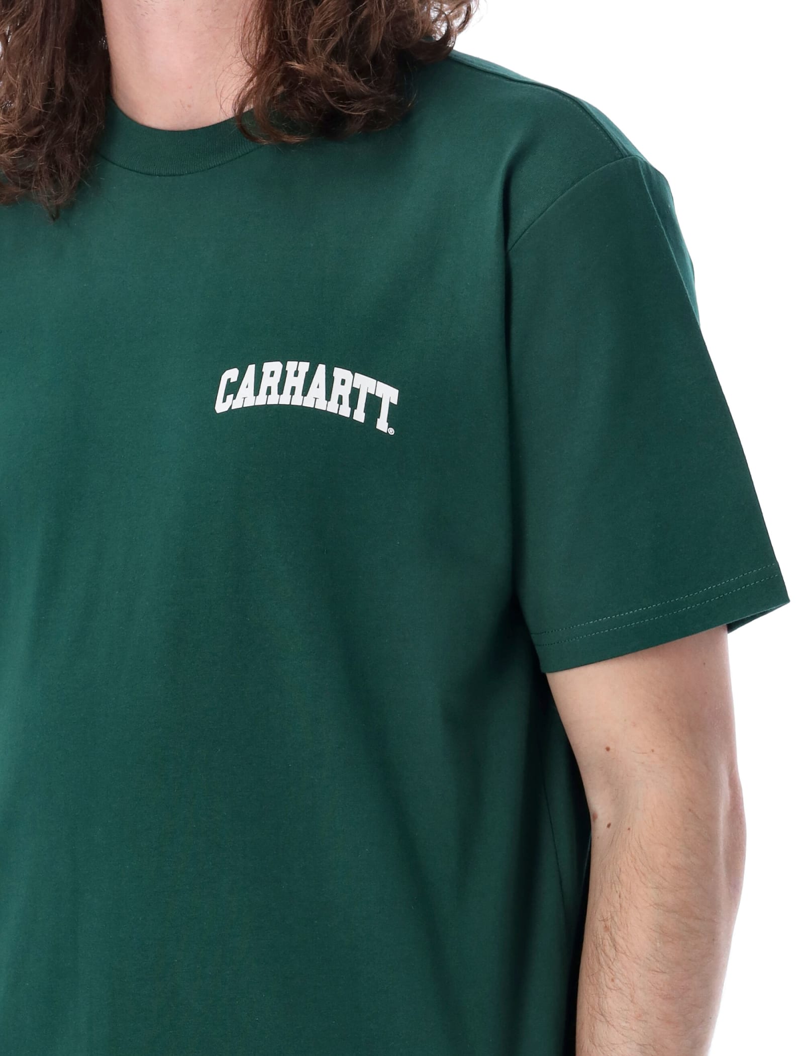 Shop Carhartt University T-shirt In Chevril Green