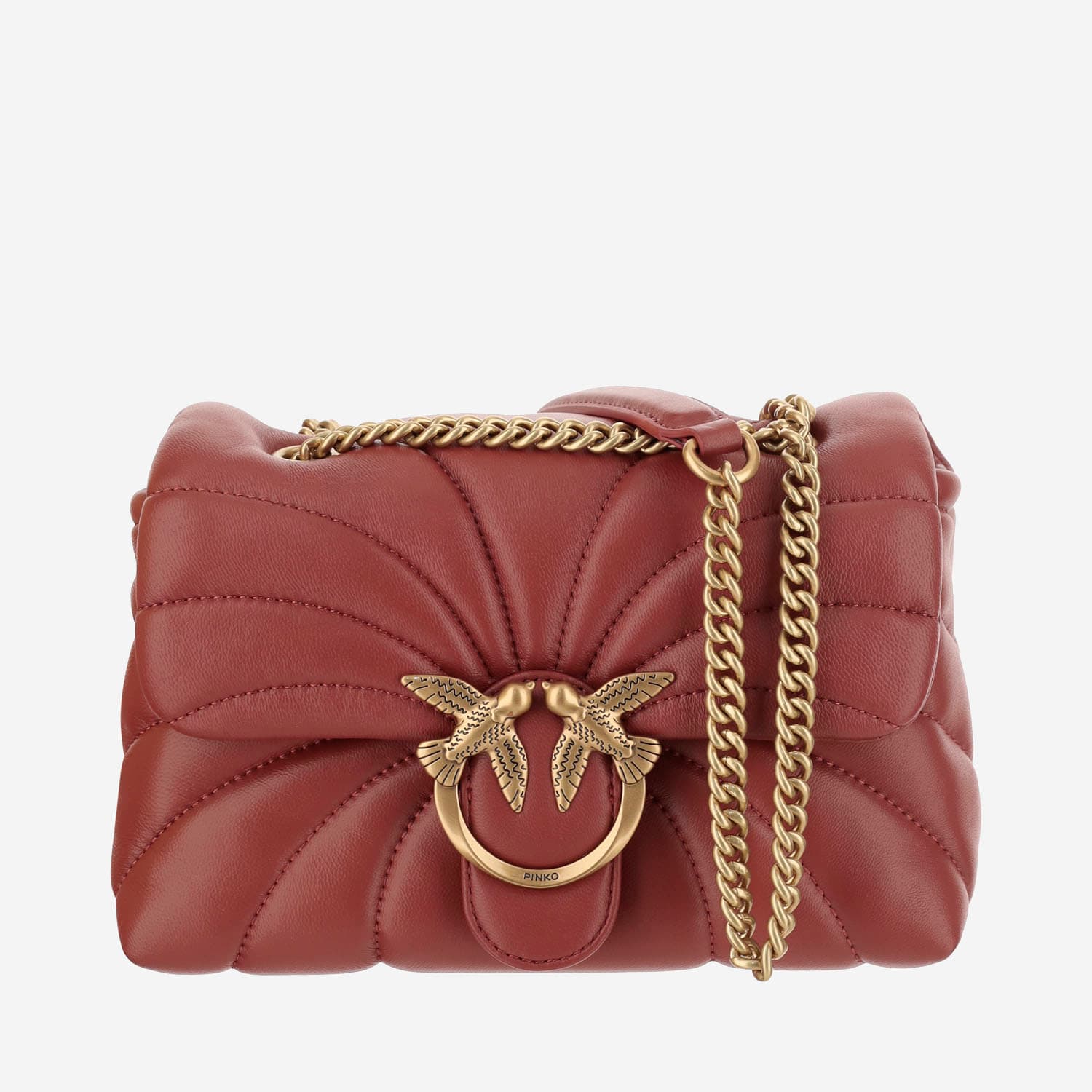 Shop Pinko Mini Love Puff Butterfly Bag In Red