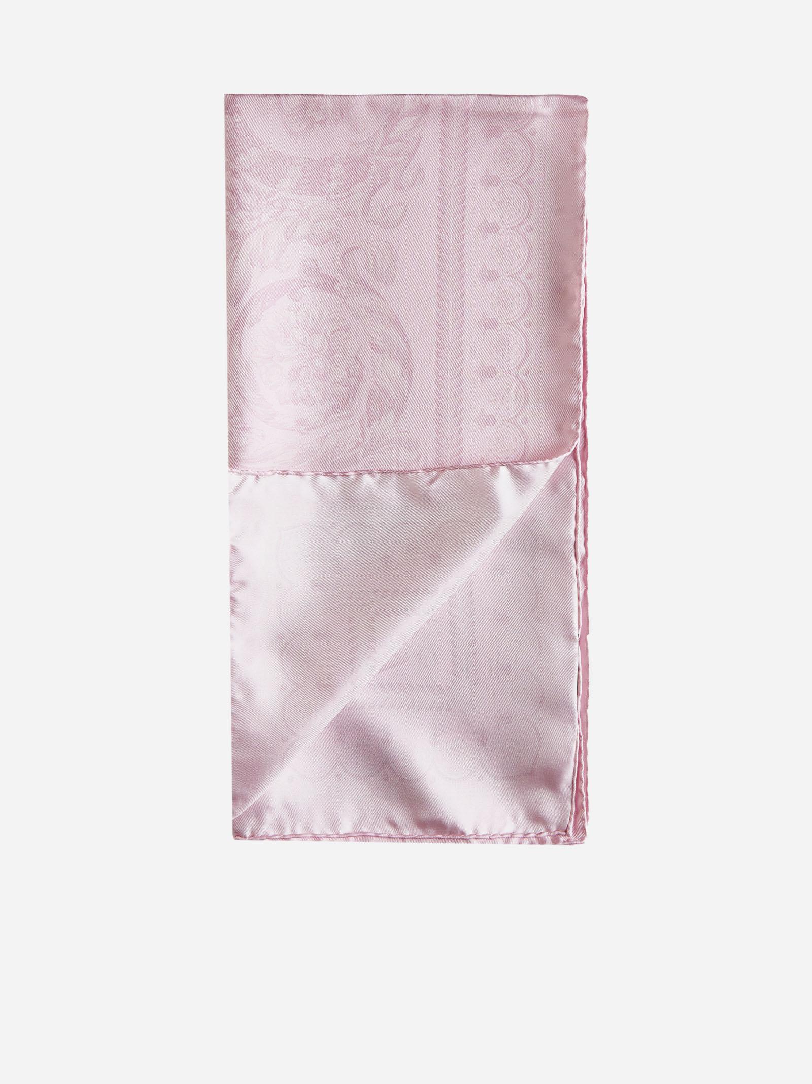 Shop Versace Barocco Silk Scarf In Pink