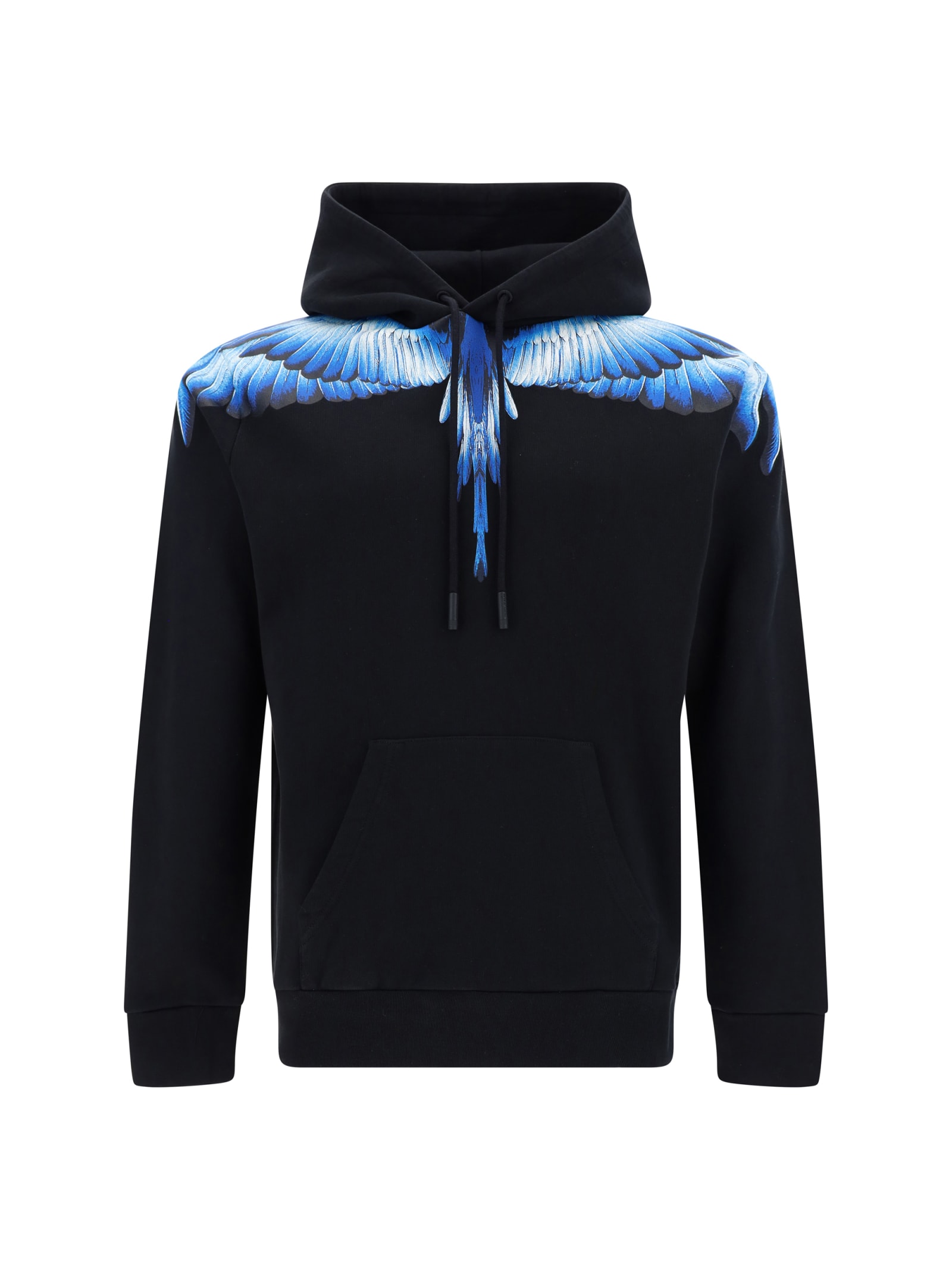 Shop Marcelo Burlon County Of Milan Icon Wings Hoodie In Light/bl