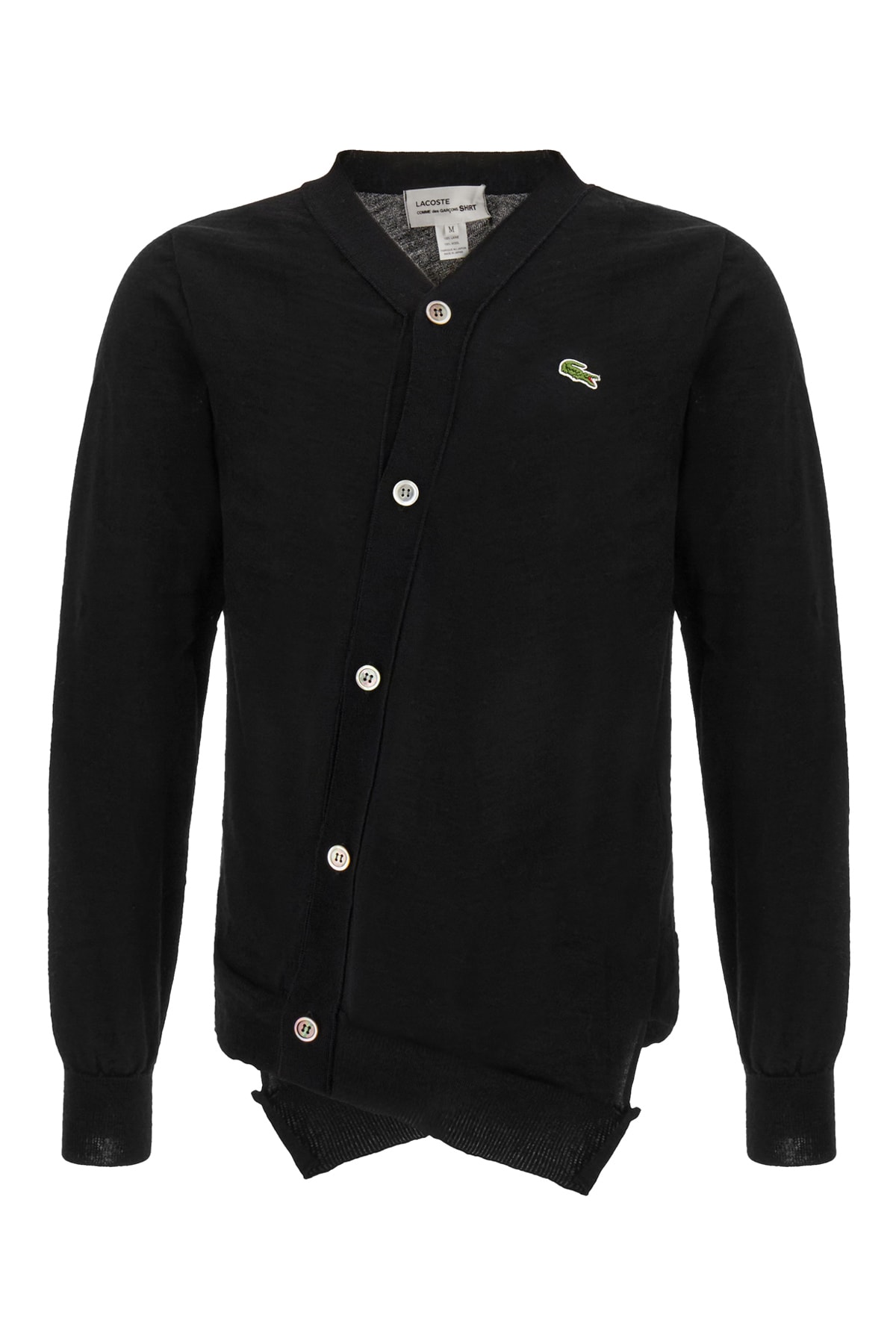 Shop Comme Des Garçons Shirt Black Wool Cardigan In 1