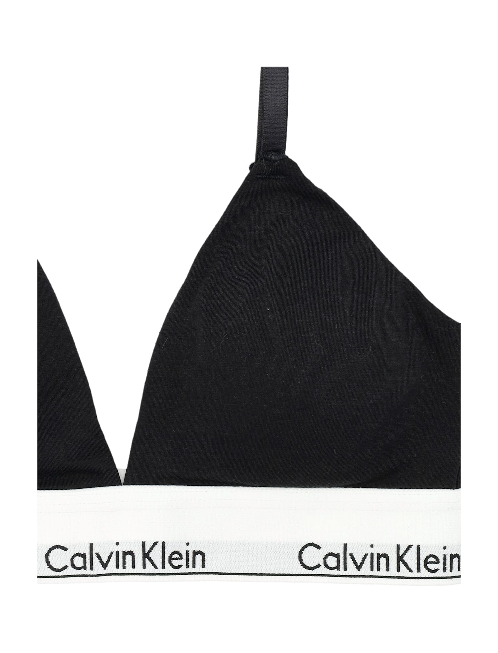 Calvin Klein Modern Cotton Lightly Lined Triangle Bralette In Black