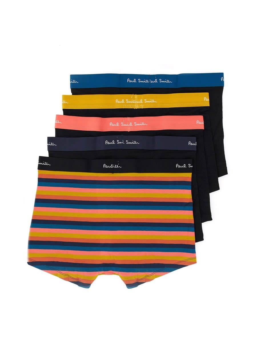 Shop Paul Smith Pack Of Five Boxer Shorts In Black