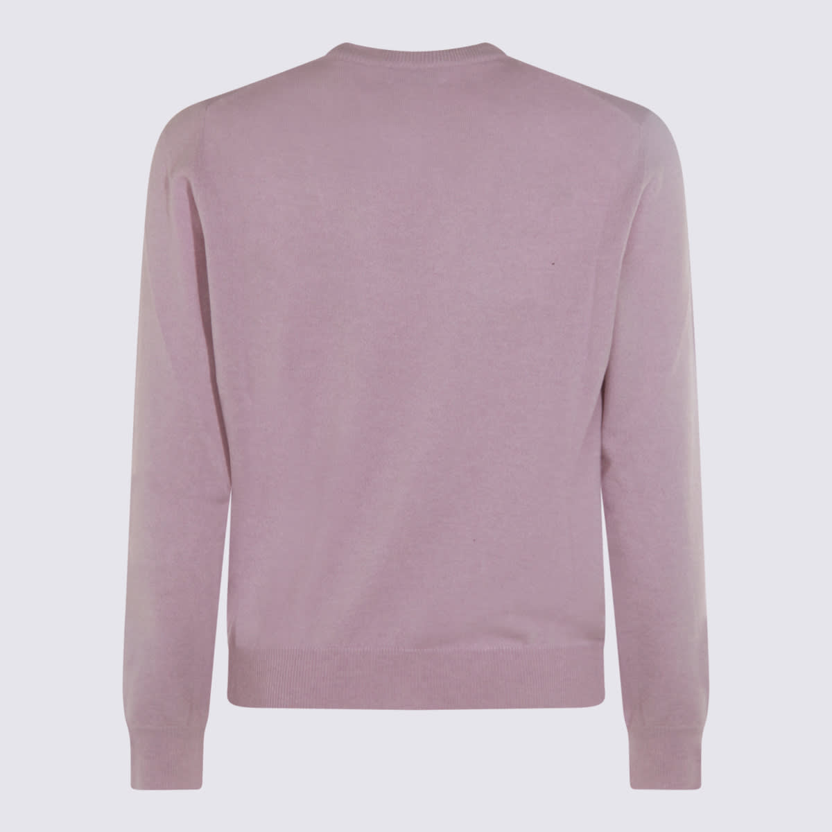 Malo Soft Textured Long Sleeve Crew Neck Sweater In Purple