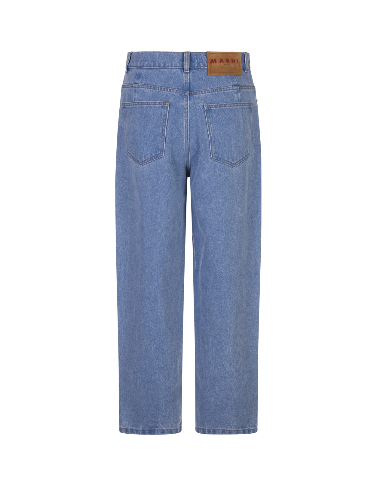 Shop Marni Carrot Jeans In Cobalt Blue Organic Denim