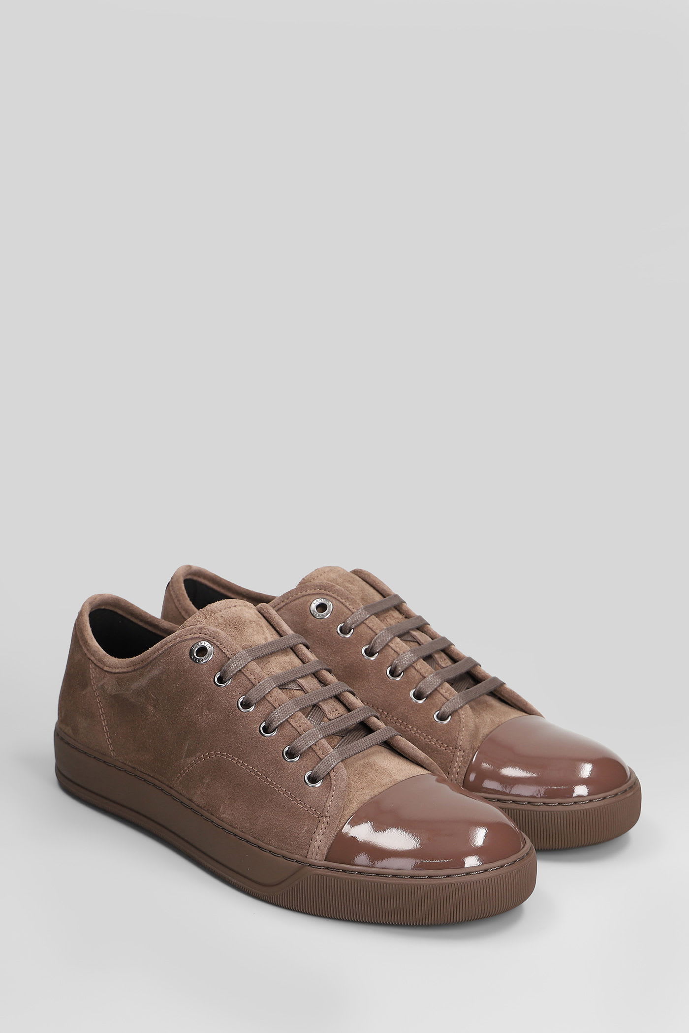 Lanvin Dbb1 Sneakers In Brown Suede In Brown