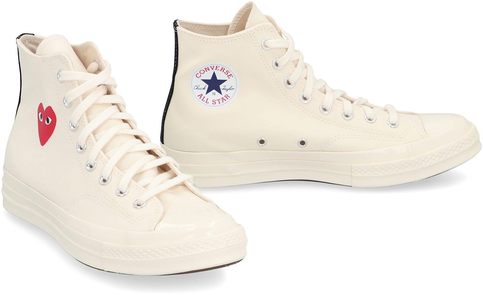 Comme Des Garçons Play Comme Des Garcons Play X Converse Single Heart Chuck 70 Sneakers In Neutral