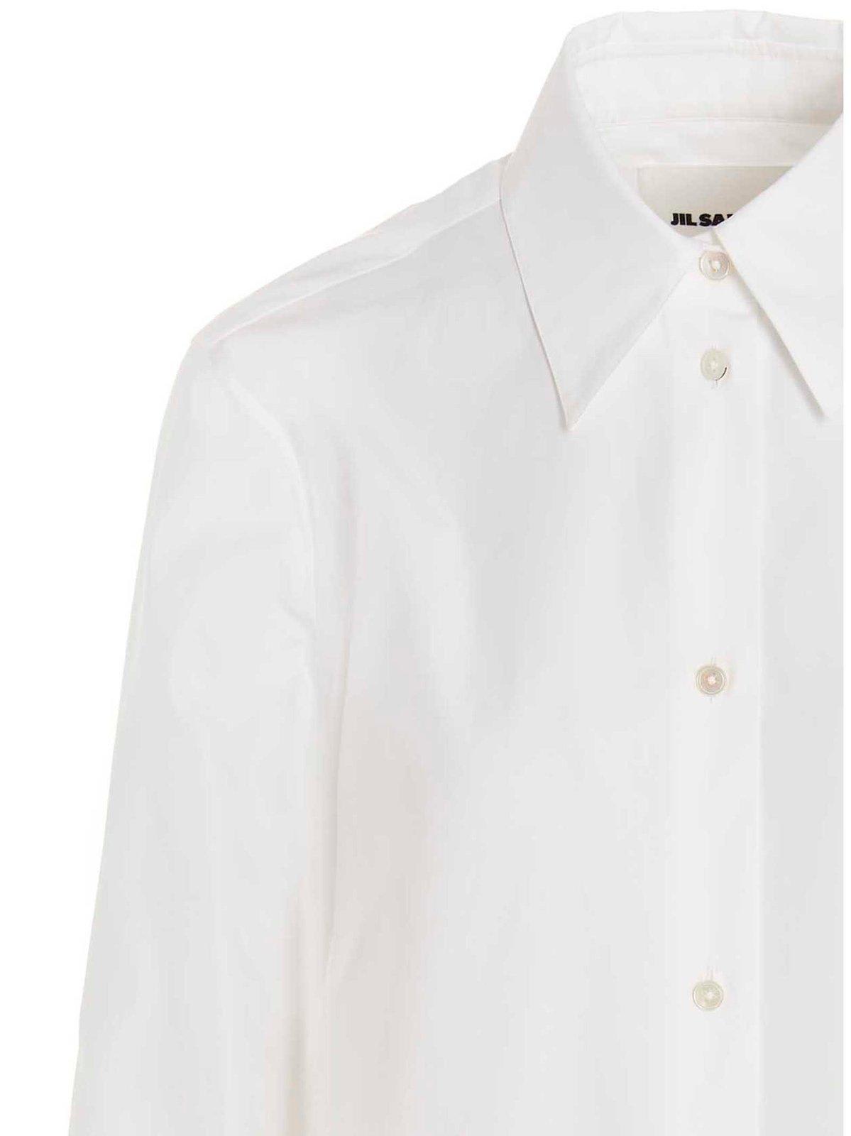 Shop Jil Sander Button-up Tailored Shirt In White