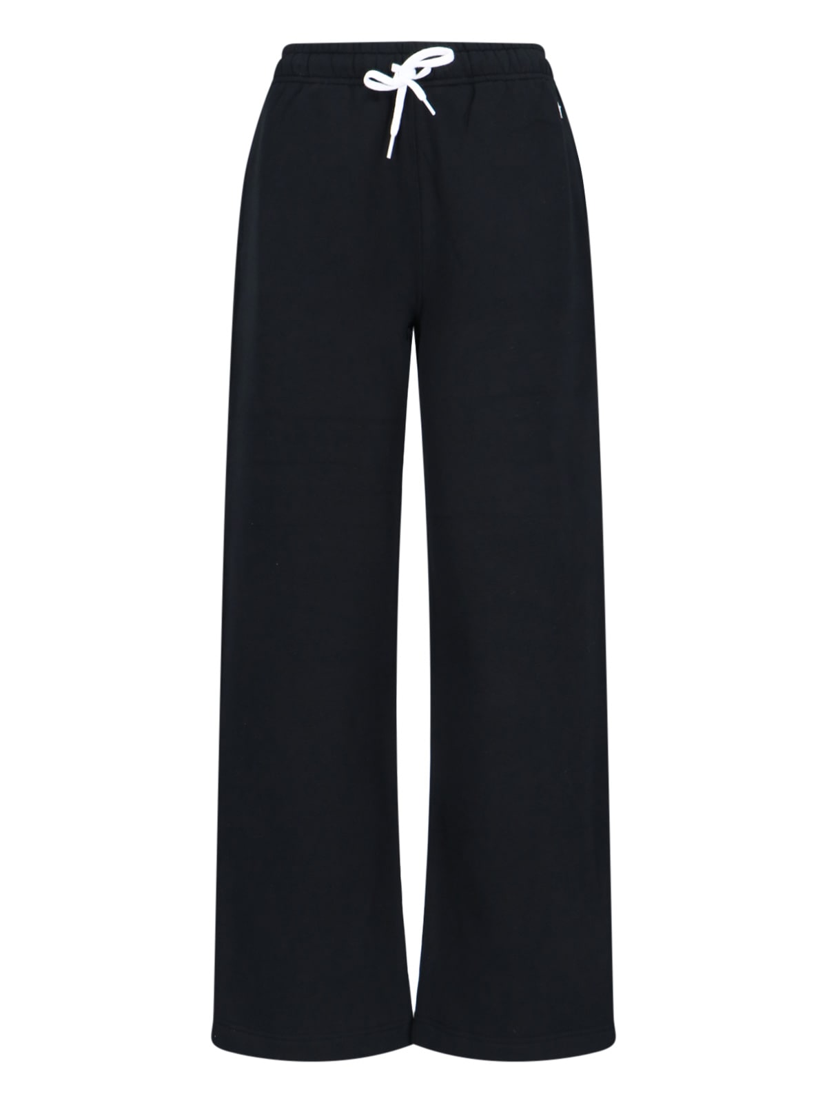 Polo Ralph Lauren Black Pants With Drawstring Elastic Waist And Pony Embroidery On The Side In Black