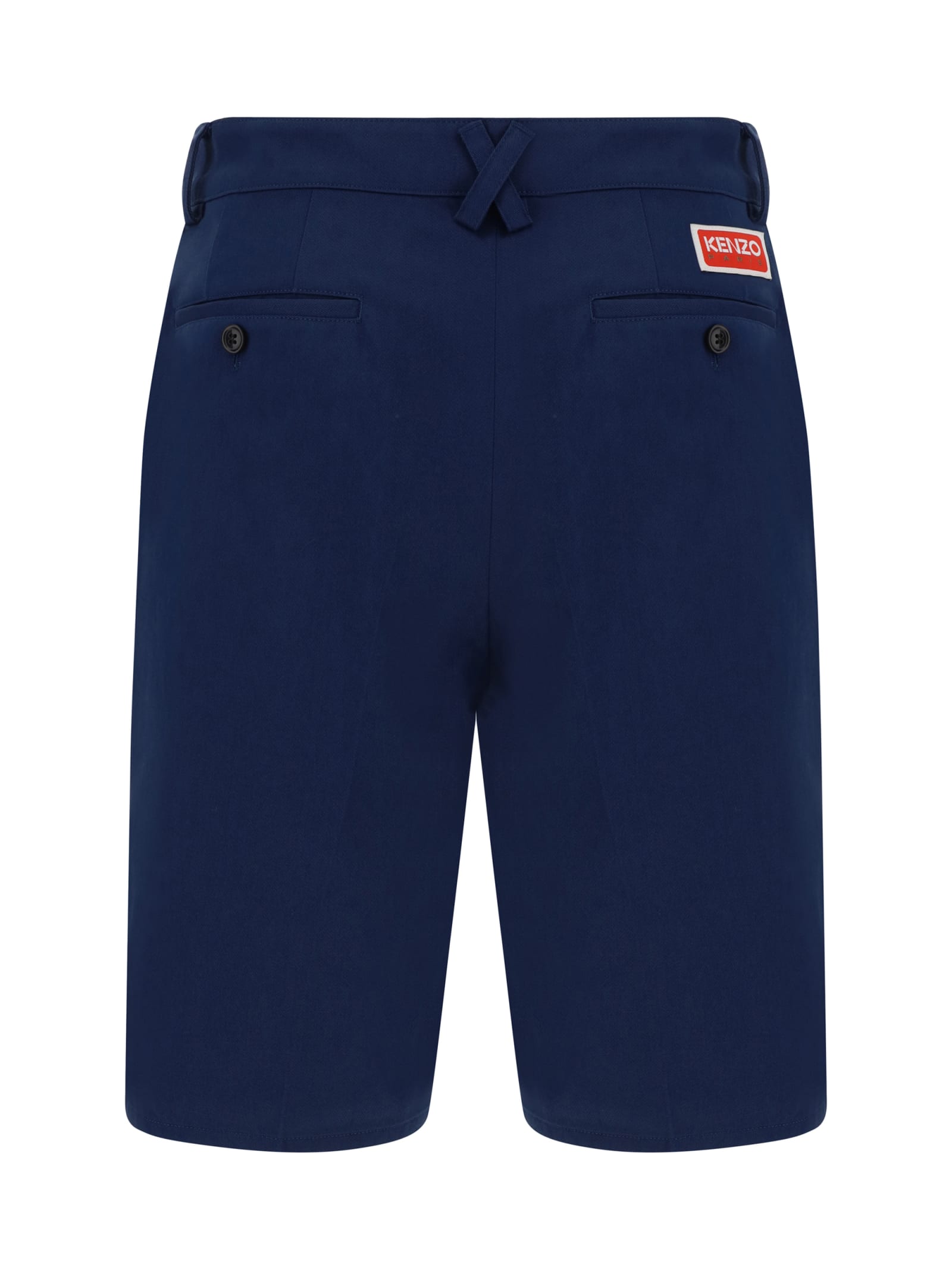 Shop Kenzo Shorts In Midnight Blue